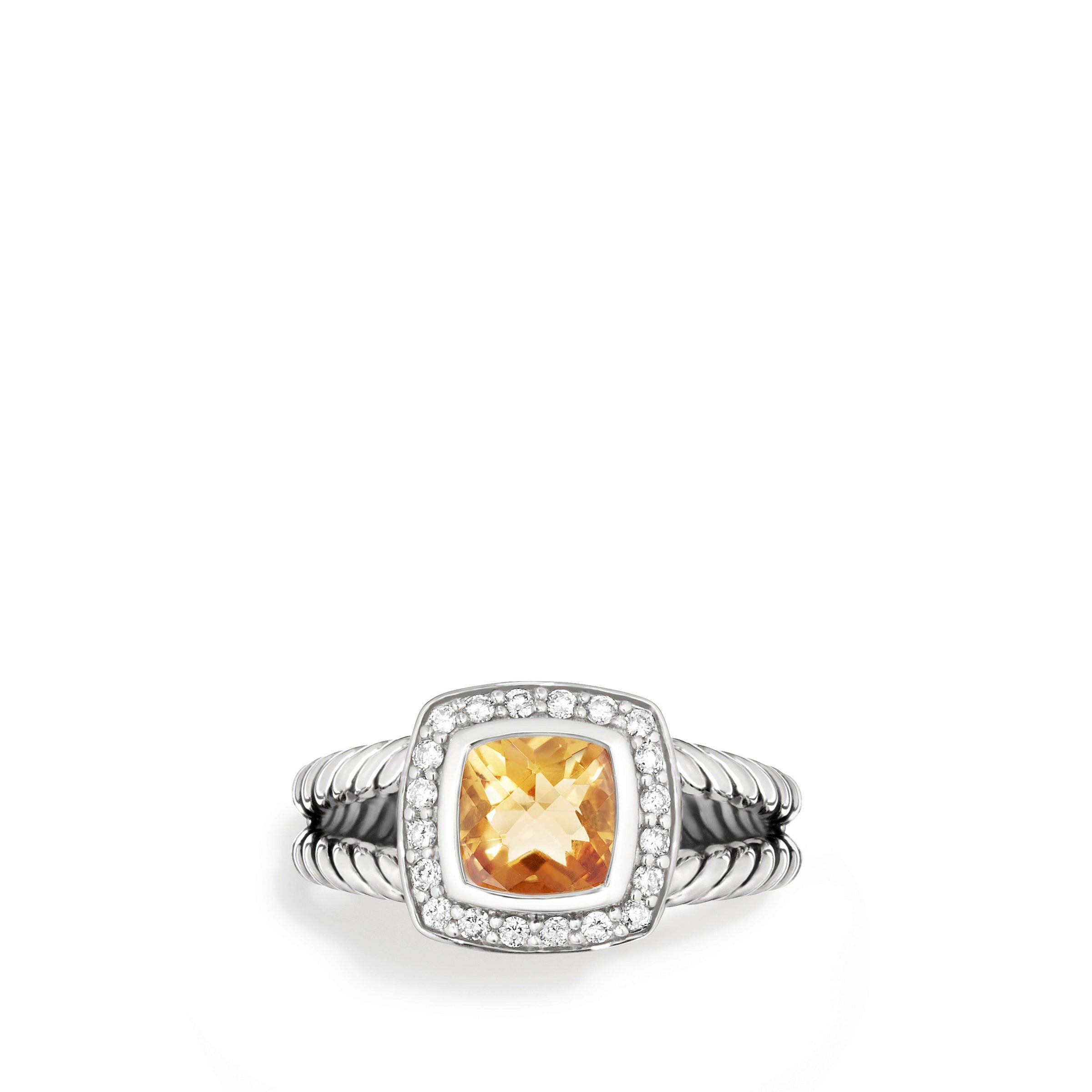 David Yurman o1w1db10525 R07443D Ring in Silver with Citrine and Diamond Size ONE SIZE - 2 Thumbnail