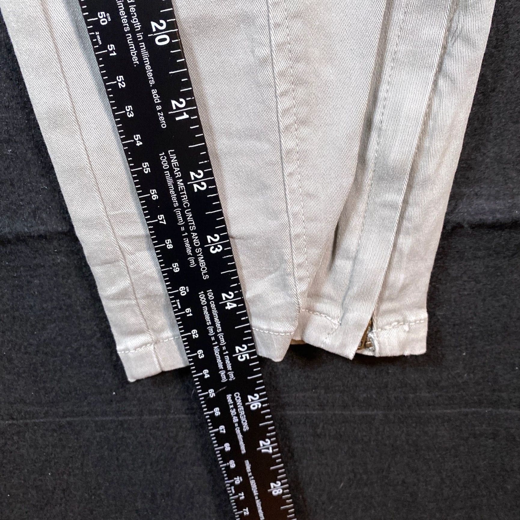 Anthropologie VINTAGE Anthropologie Womens Pants Gray Jogger Cargo Ankle Zip Capris Stretch 31 Size 24" / US 00 / IT 34 - 6 Thumbnail