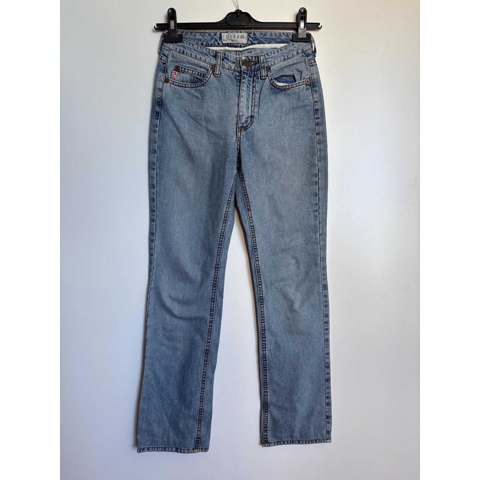 Guess × Vintage Vintage Guess Italy 27 High Waist Straight Leg 90s DenimRare Size US 27 - 2 Thumbnail