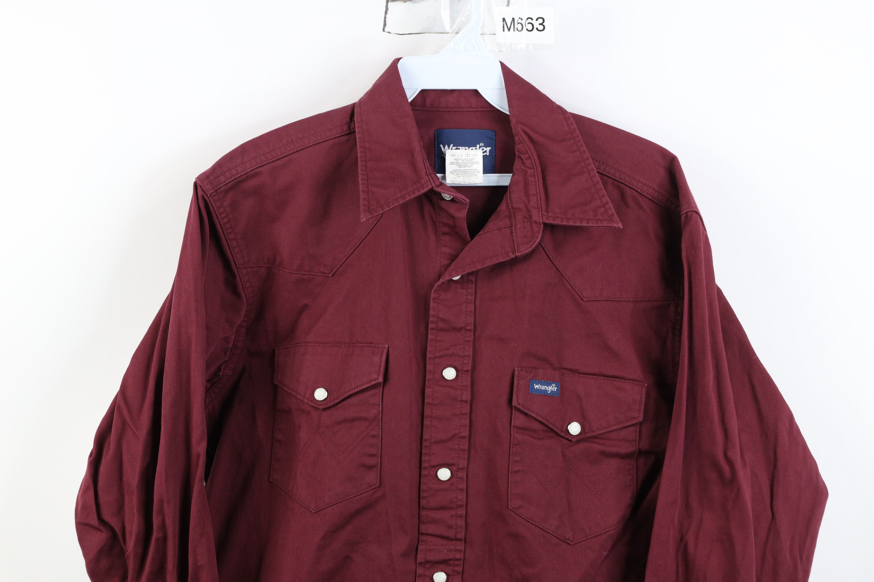 Wrangler Vintage 90s Wrangler Heavy Western Cowboy Button Shirt Red Size US M / EU 48-50 / 2 - 2 Thumbnail