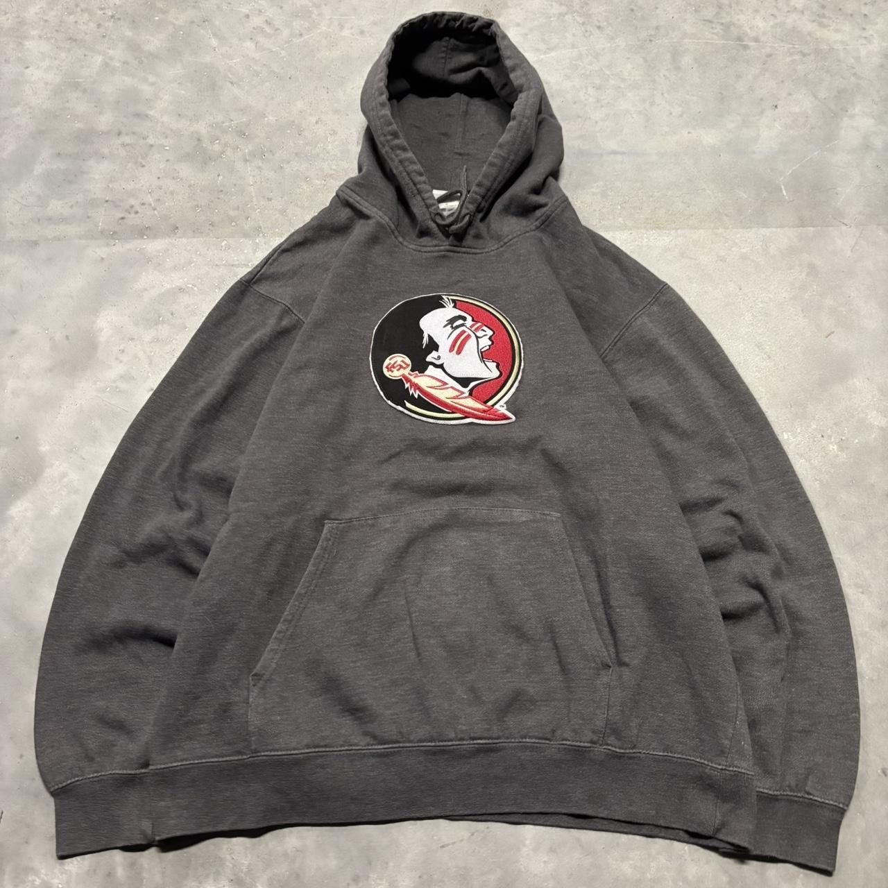 Japanese Brand × Vintage Crazy Vintage Y2K/2000s Grey Florida State FSU College Hoodie! Size US XL / EU 56 / 4 - 1 Thumbnail