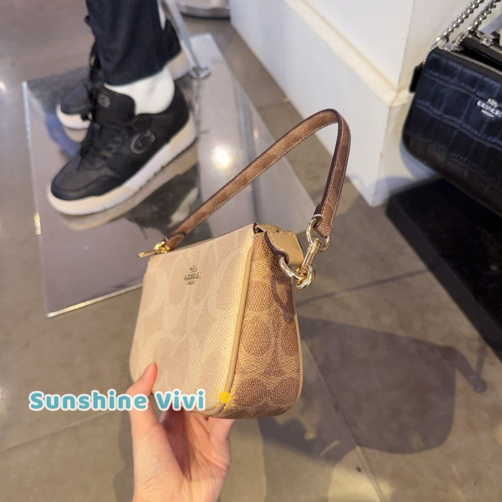 Coach NWT Coach Nolita 19 Signature Canvas CZ979, Gold/Sand/Tan Size ONE SIZE - 3 Thumbnail