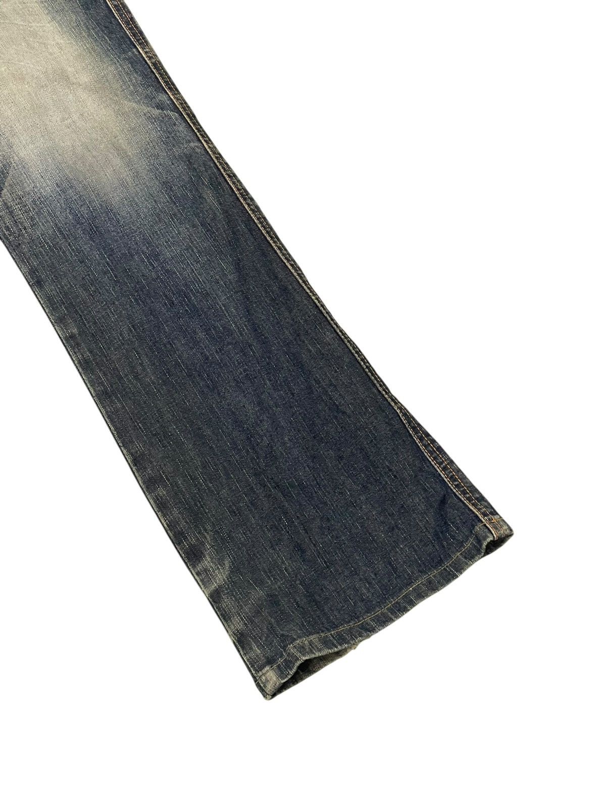 Edwin Flare Jeans Edwin Japan Faded Distress Boot Cut 7🟦 Size US 31 - 4 Thumbnail