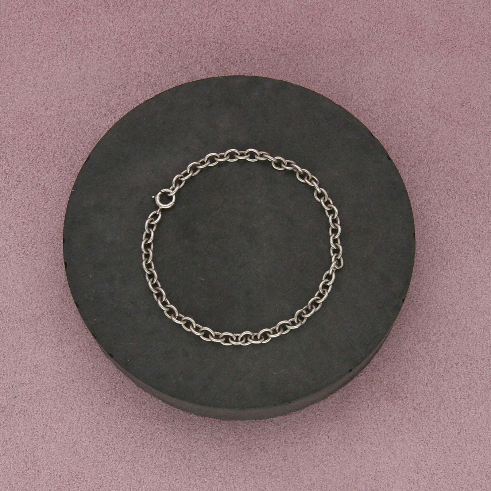 Sterling Silver sterling silver 3mm cable charm chain bracelet size 6.75in Size ONE SIZE - 1 Thumbnail