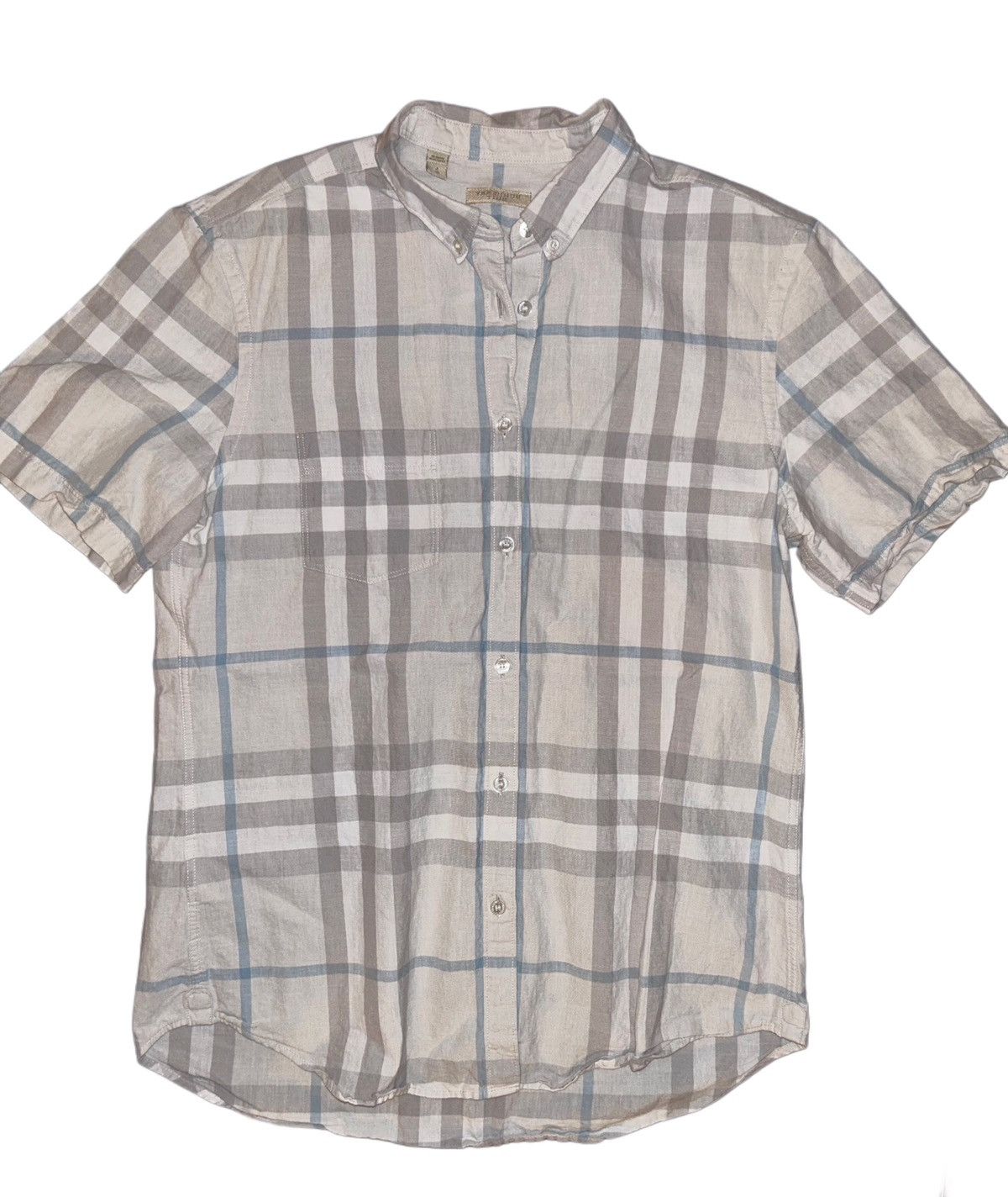 Burberry Burberry Brit Men's Short Sleeve Button Up Size US L / EU 52-54 / 3 - 1 Thumbnail