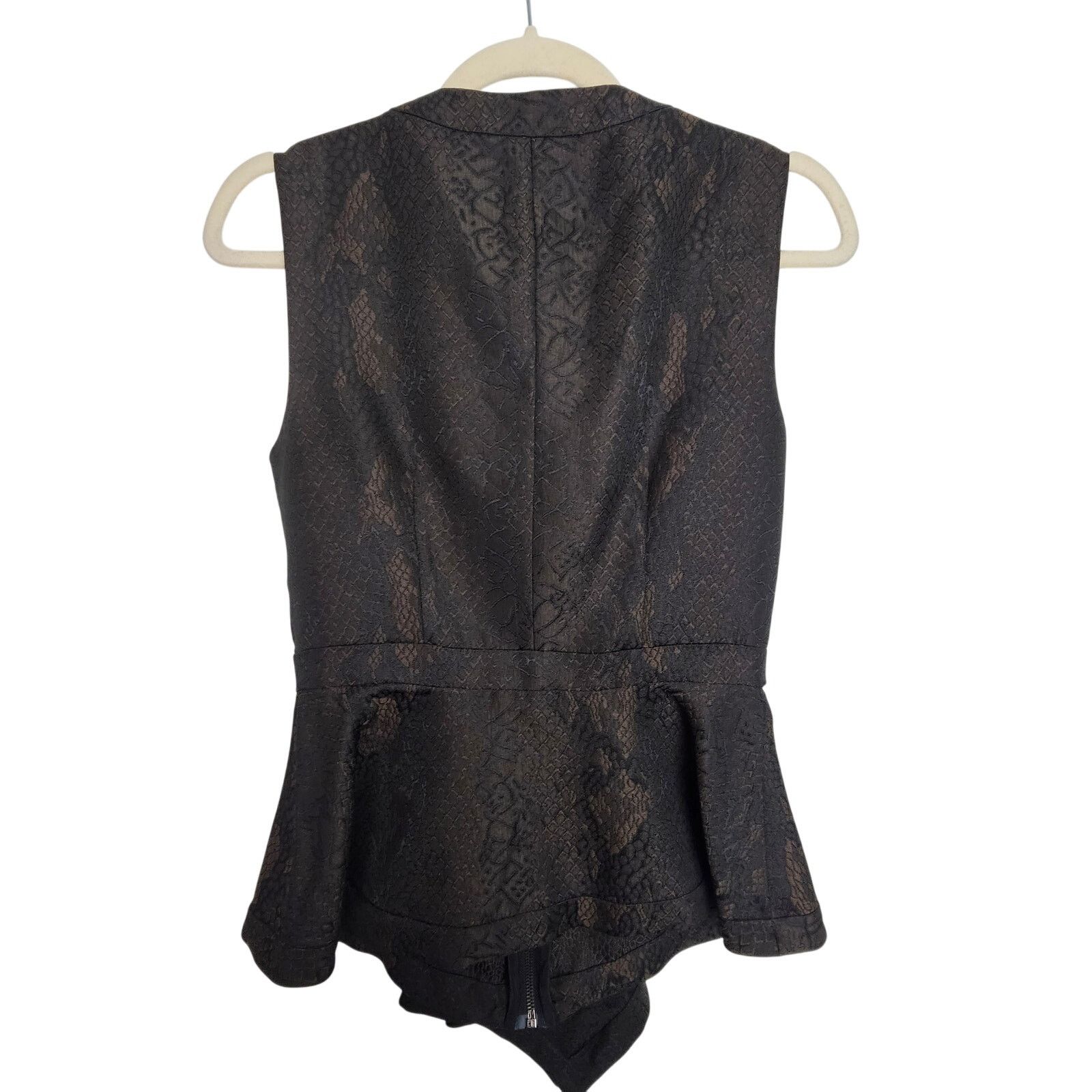 Barker W118 Walter Baker Ruffle Full Zip Vest Whimsigoth Steampunk Size S / US 4 / IT 40 - 9 Thumbnail