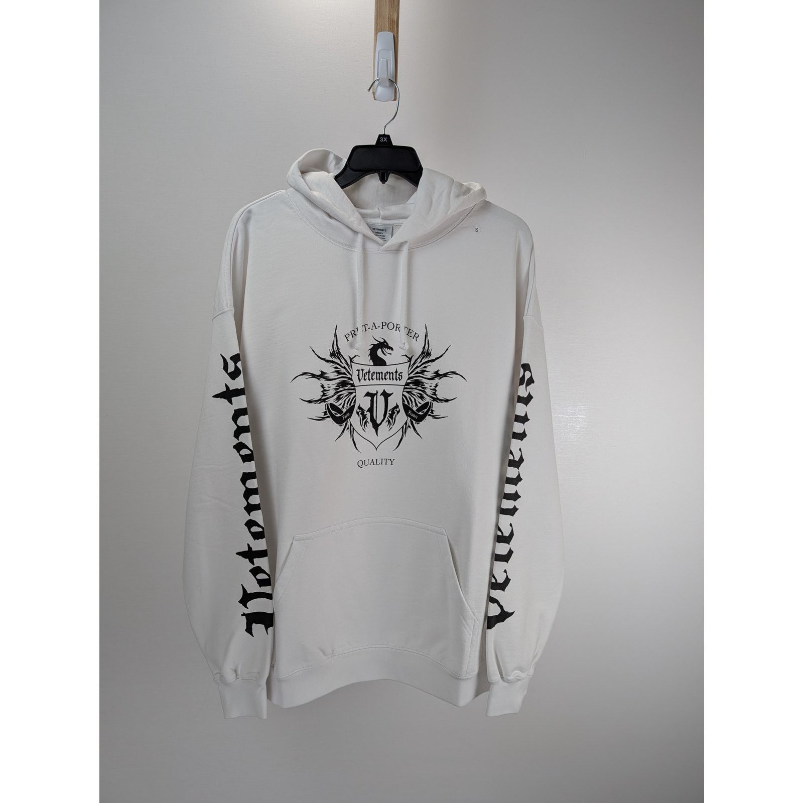 Vetements o1rshd1 Pret a Porter Hoodie in White Size US L / EU 52-54 / 3 - 1 Thumbnail