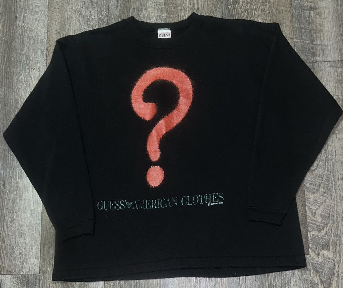 Guess Vintage Guess Riddler Question Mark Sweater size Large Size US L / EU 52-54 / 3 - 1 Thumbnail