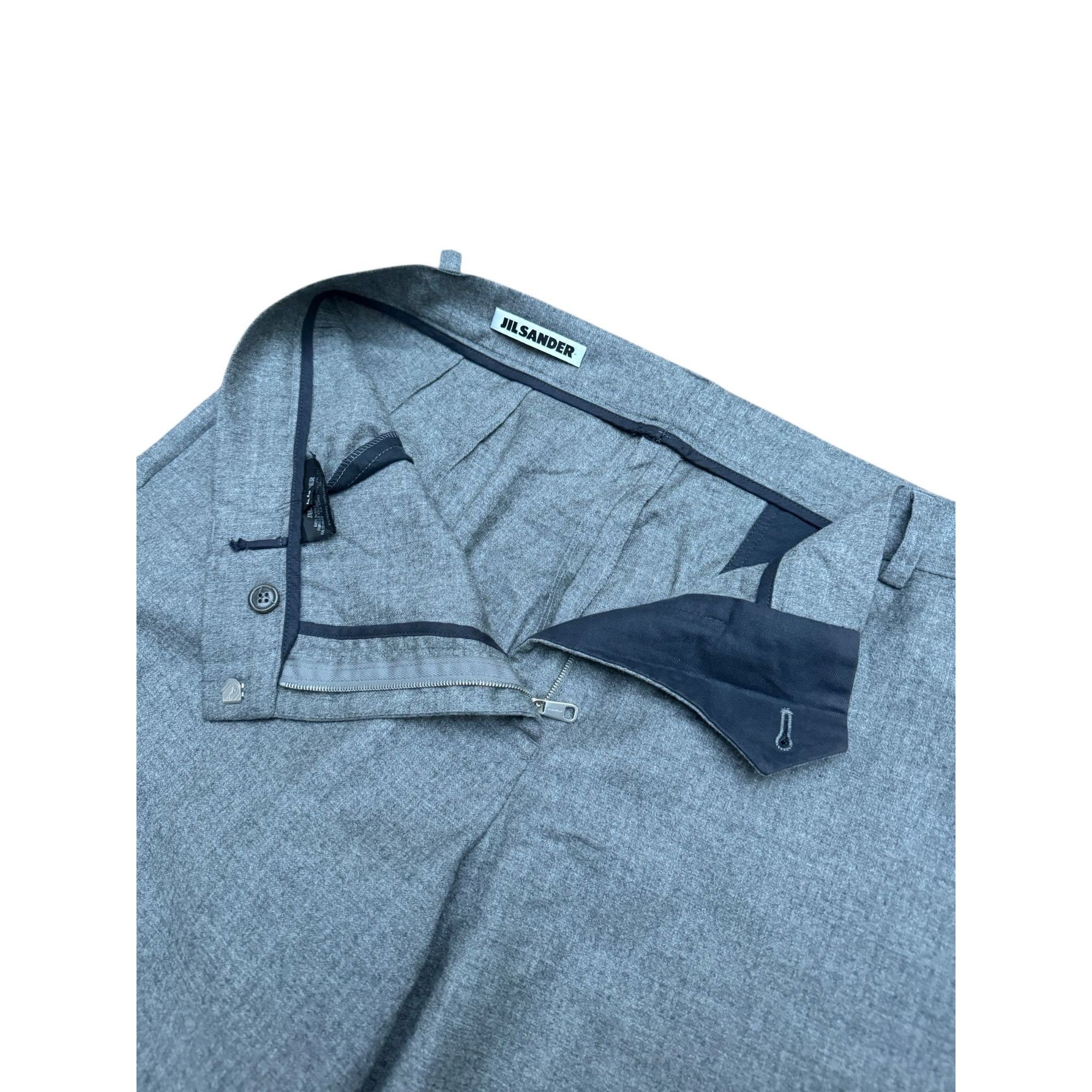 Jil Sander Light Grey Virgin Wool Pants Size US 36 / EU 52 - 4 Thumbnail