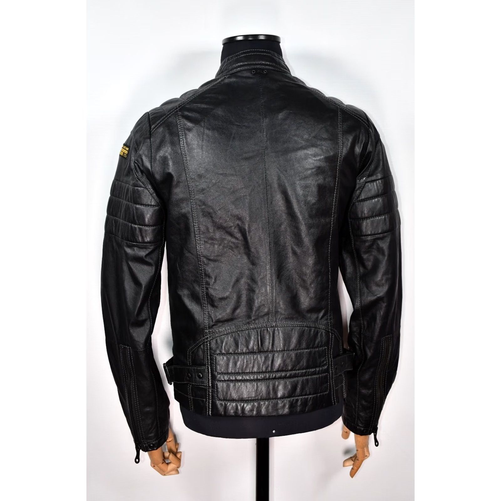 G-Star G-Star RAW Marchant JKT Biker Leather Mens Jacket M Black Static 1-0 Size US M / EU 48-50 / 2 - 3 Thumbnail