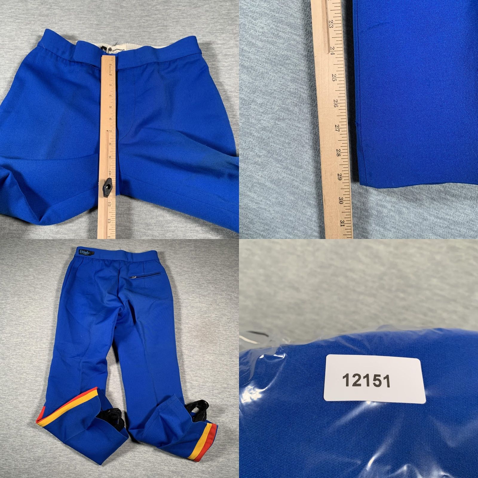 Vintage Edelweiss Pants 32 Blue Stripe Stirrup Zip Pocket Uniform Innsbruck Mens Size US 32 / EU 48 - 9 Thumbnail