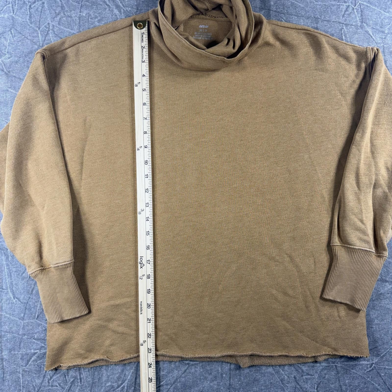 Other Aerie Sweater Women's XS Brown Mock Neck Oversized Size XS / US 0-2 / IT 36-38 - 3 Thumbnail