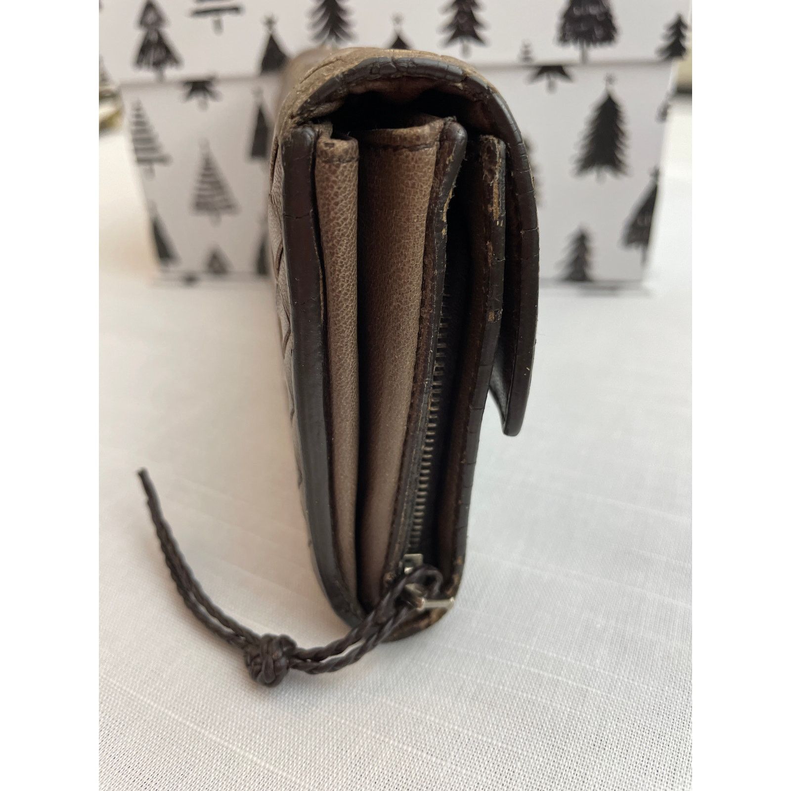 Bottega Veneta BOTTEGA VENETA RARE Intrecciato Long Wallet Pre-loved COA Size ONE SIZE - 10 Thumbnail