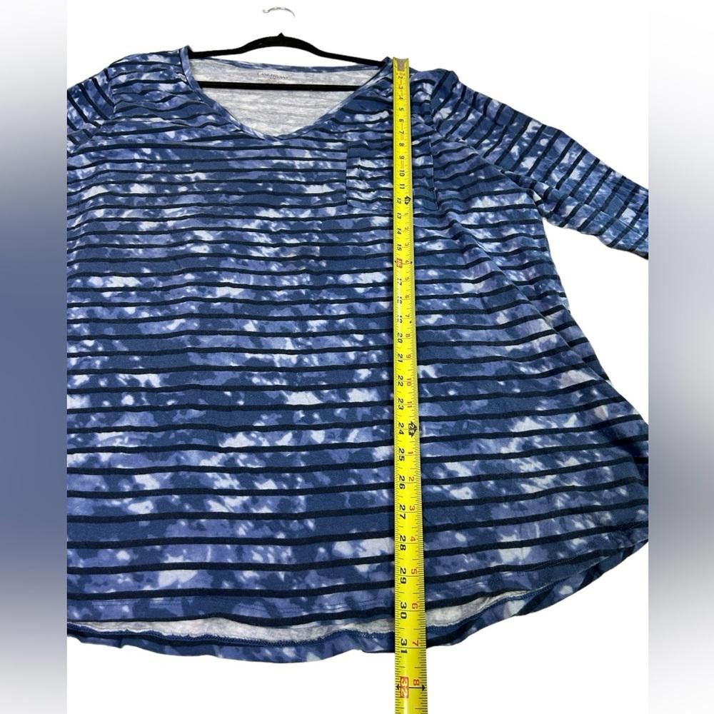 Designer Lane Bryant l Striped V Neck Casual Top 26/28/4x Size M / US 6-8 / IT 42-44 - 4 Thumbnail