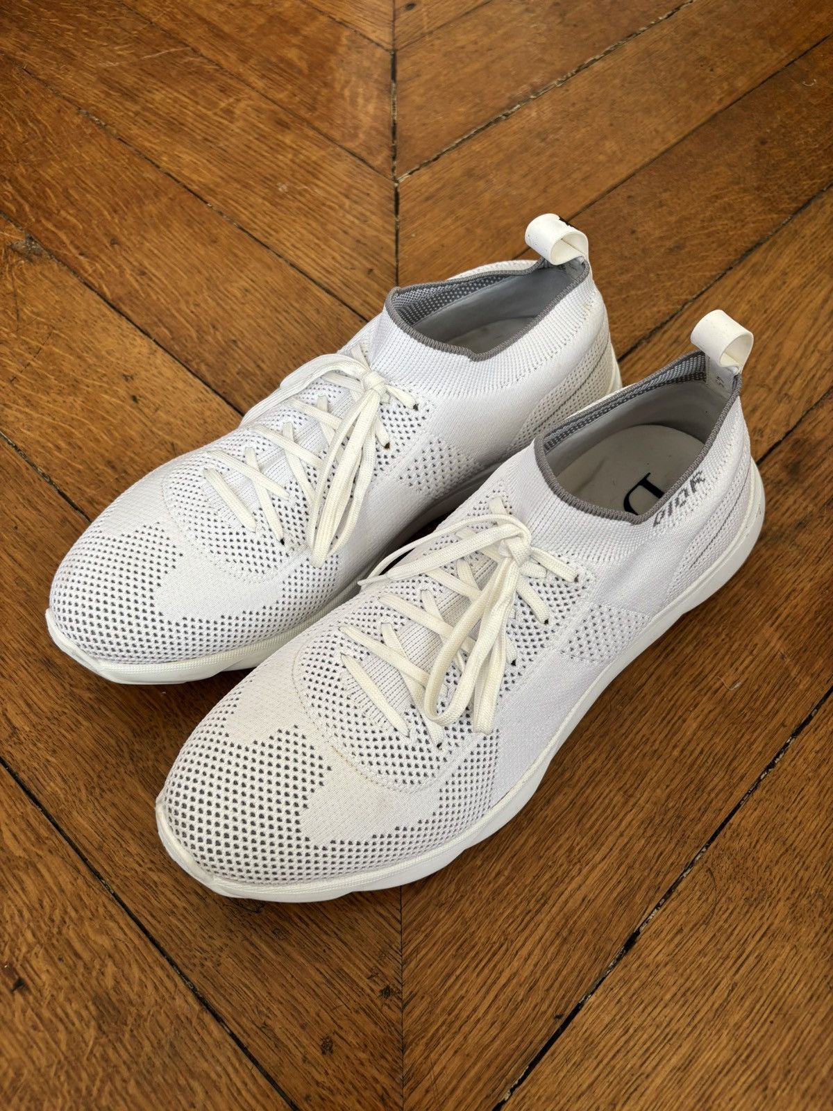 Dior Dior B21 Knit Sneakers – White (EU 45 / US 12) Size US 12 / EU 45 - 3 Thumbnail