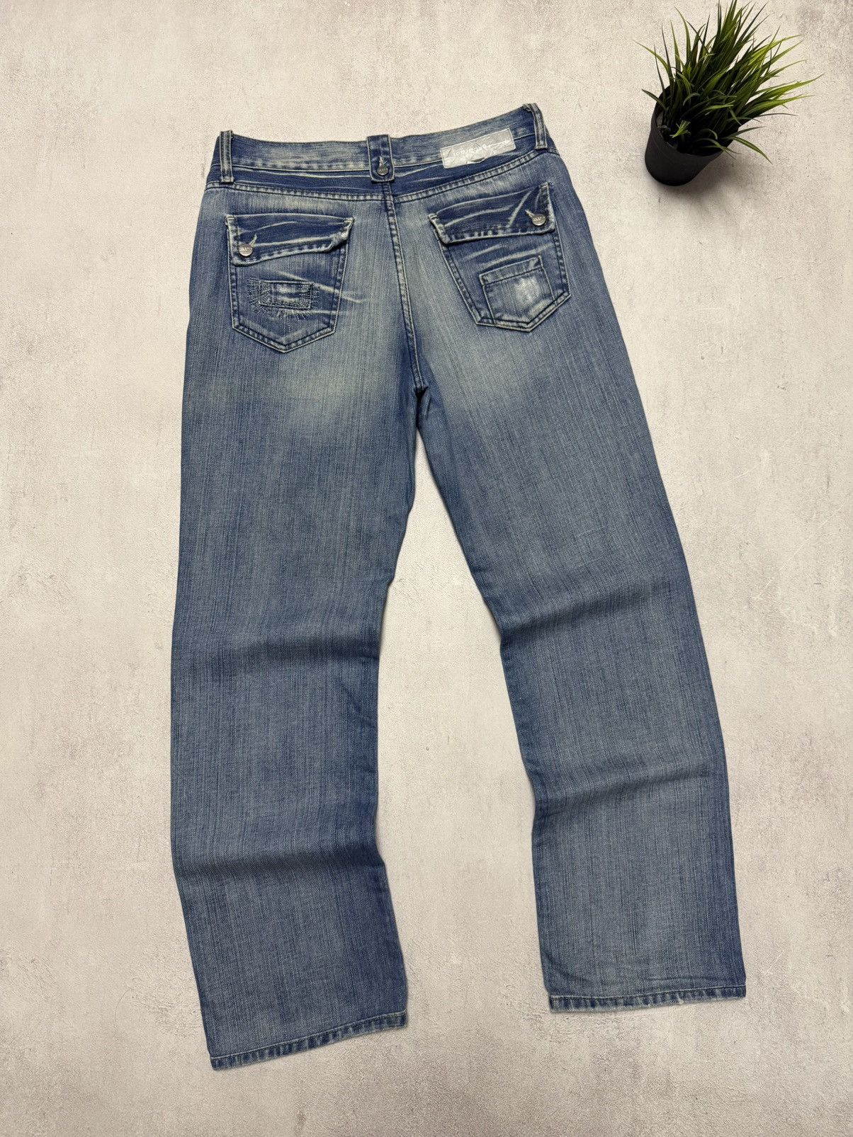 Iceberg × Japanese Brand Vintage Iceberg Jeans Denim Pants Distressed Washed Straight Size US 32 / EU 48 - 6 Thumbnail