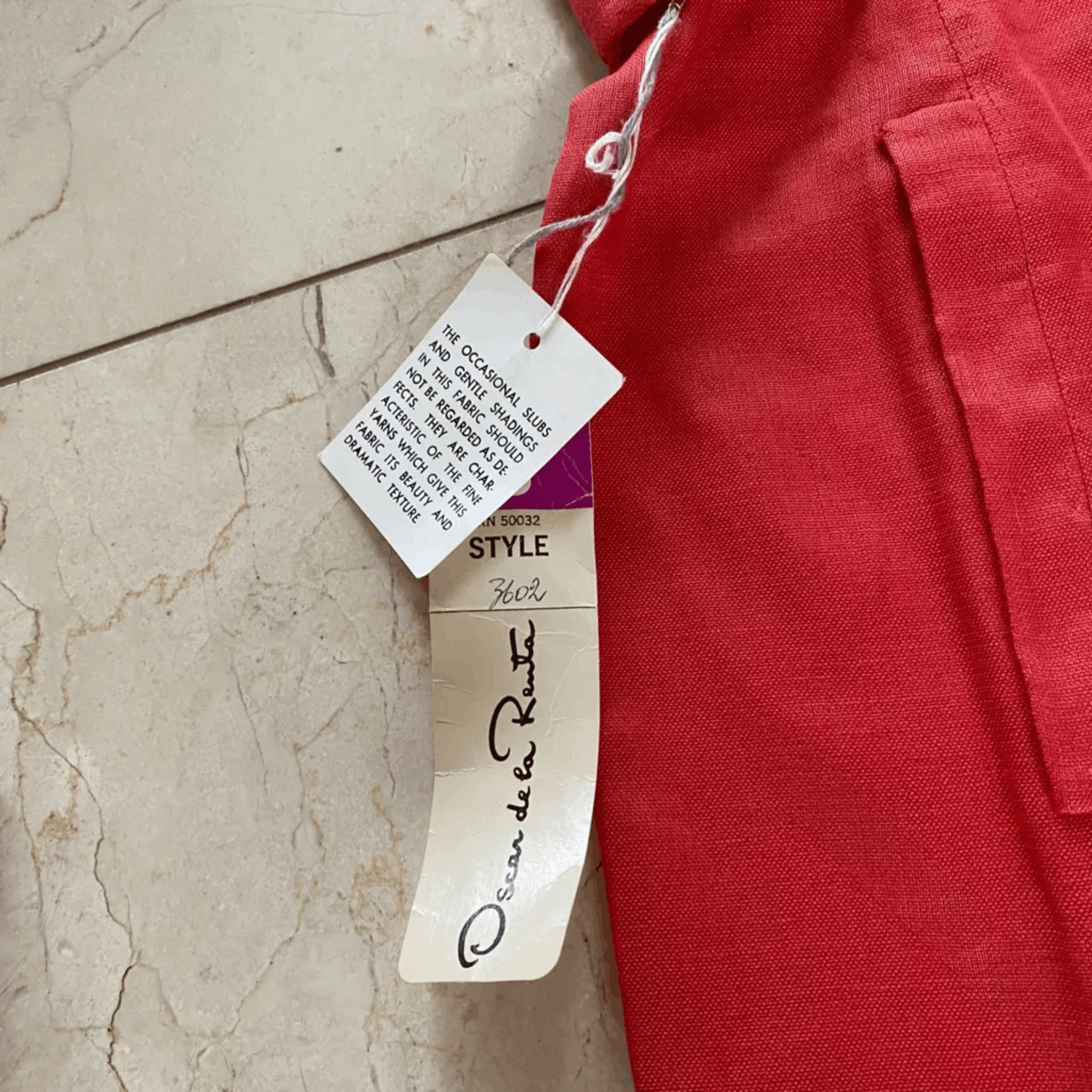 Oscar De La Renta Oscar De La Renta Red Linen Dress – Made in Italy – Size 8 Size M / US 6-8 / IT 42-44 - 5 Thumbnail