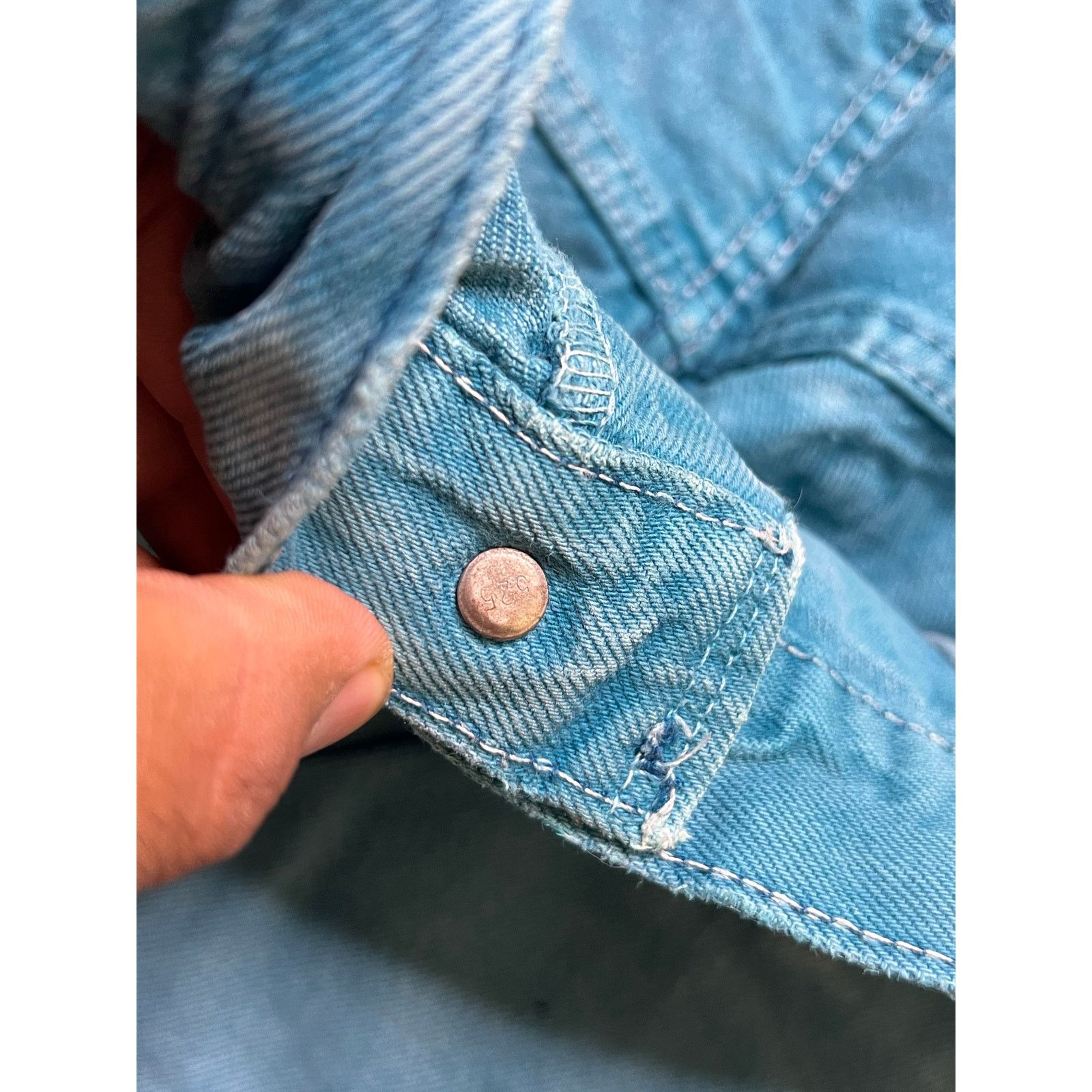 Levi's Vintage Levi’s 501 Jeans Turquoise Blue Distressed W38 L30 Size US 38 / EU 54 - 4 Thumbnail