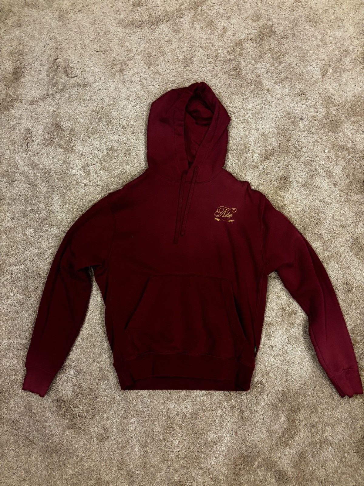 Nike Burgundy nike hoodie Size US S / EU 44-46 / 1 - 1 Thumbnail