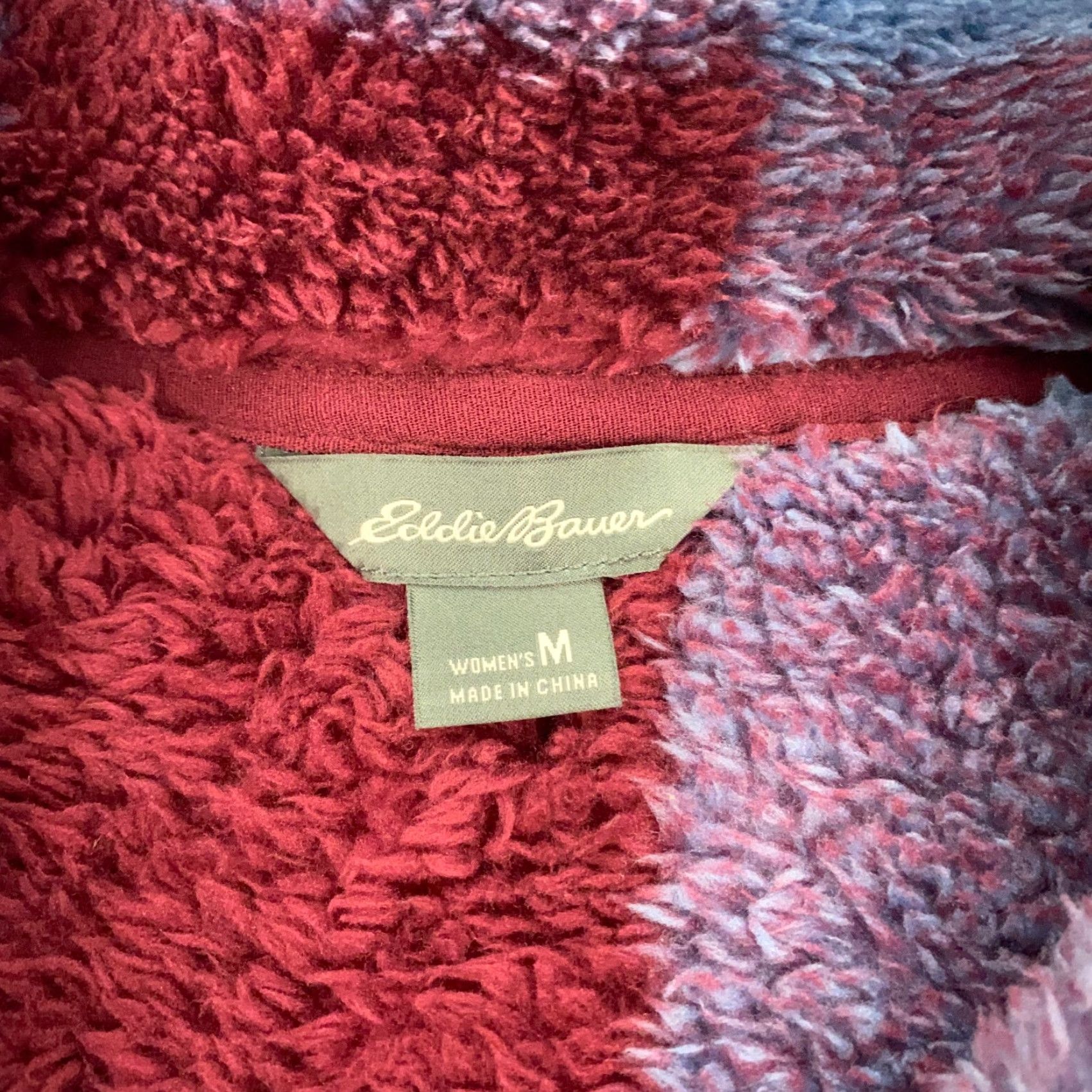 Eddie Bauer Eddie Bauer Womens Pullover Medium Plaid Fleece 1/4 Zip Sweatshirt Size M / US 6-8 / IT 42-44 - 3 Thumbnail