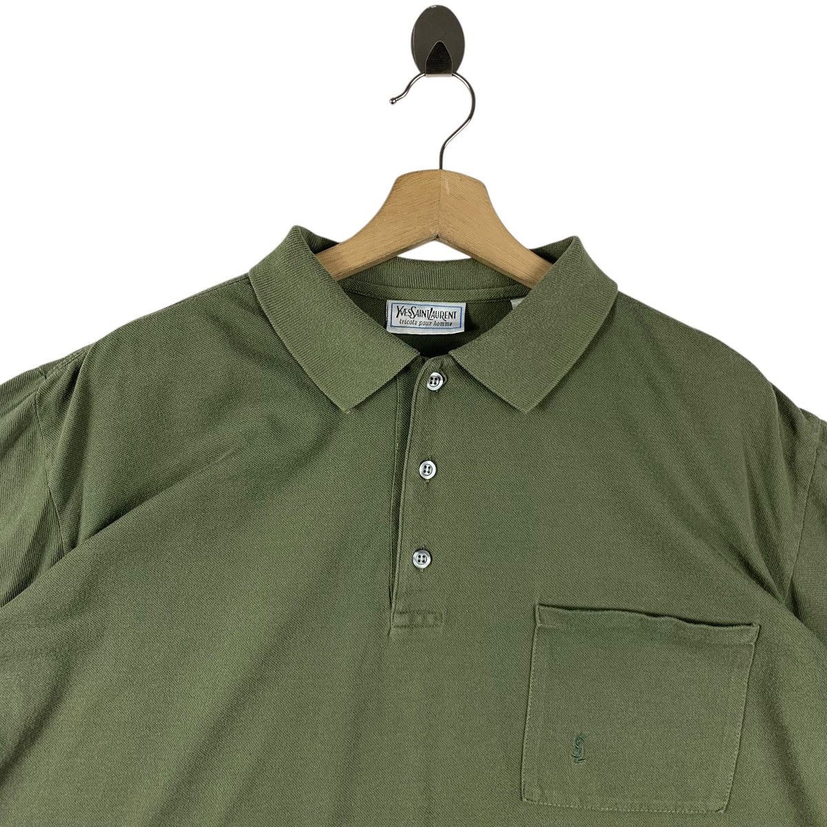 Designer × Yves Saint Laurent Vintage YVES SAINT LAURENT small logo embroidery polo tee Size US L / EU 52-54 / 3 - 2 Thumbnail