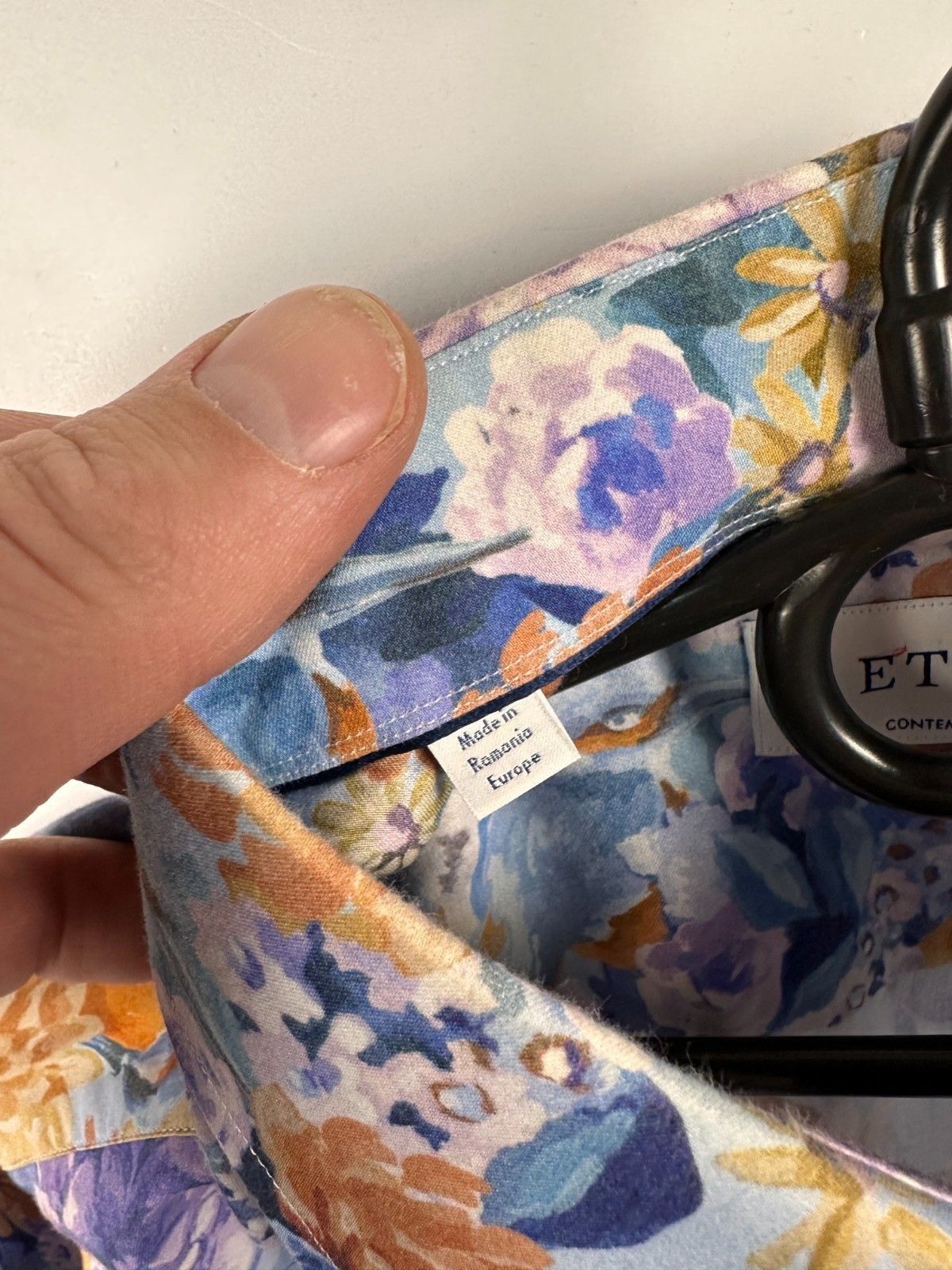 Eton Eton Floral Bird Cotton Tencel Shirt Button Up Size 41\16 Size US L / EU 52-54 / 3 - 5 Thumbnail