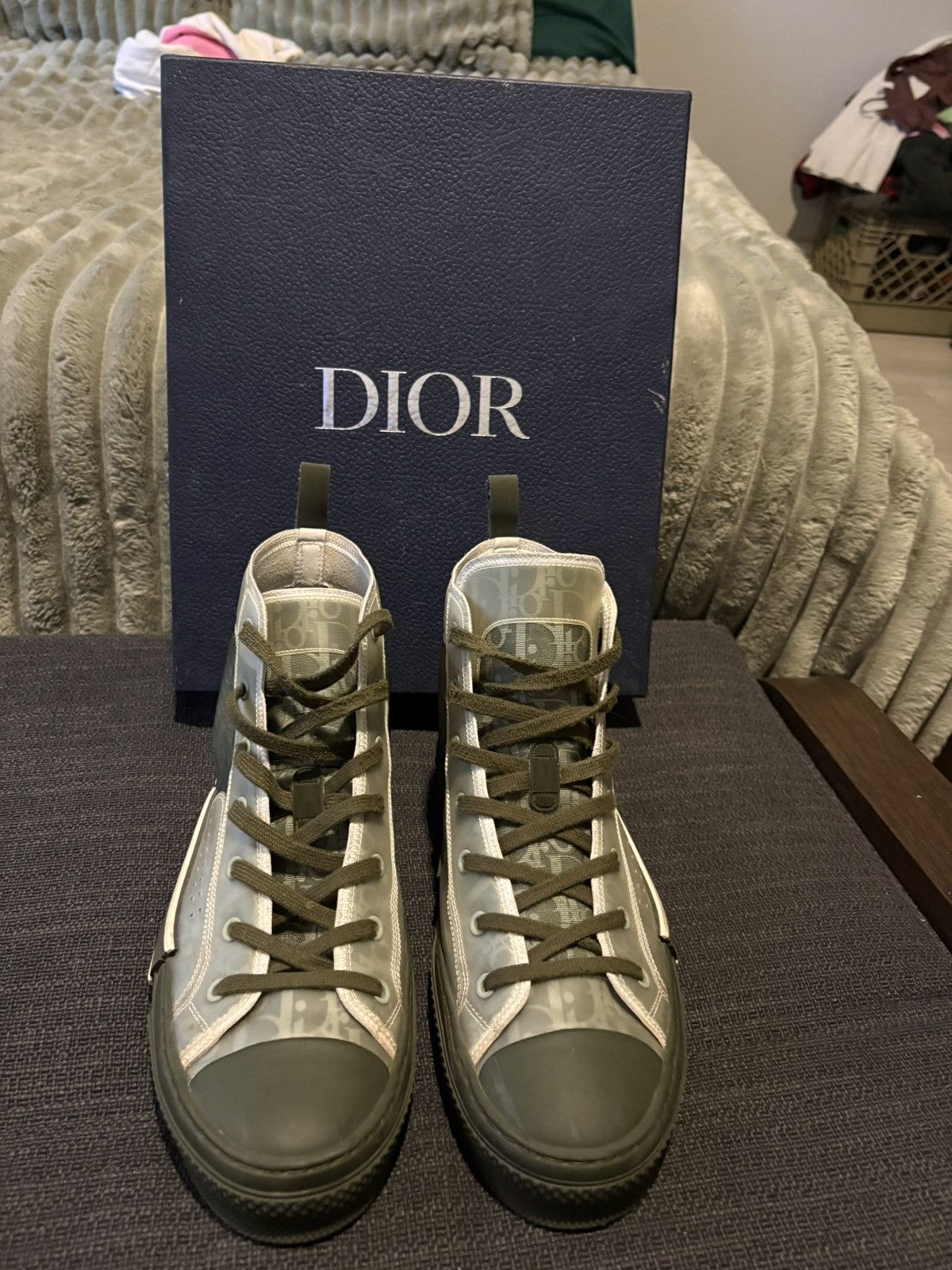Dior Dior B23 Olive Oblique Canvas Size US 11 / EU 44 - 1 Thumbnail