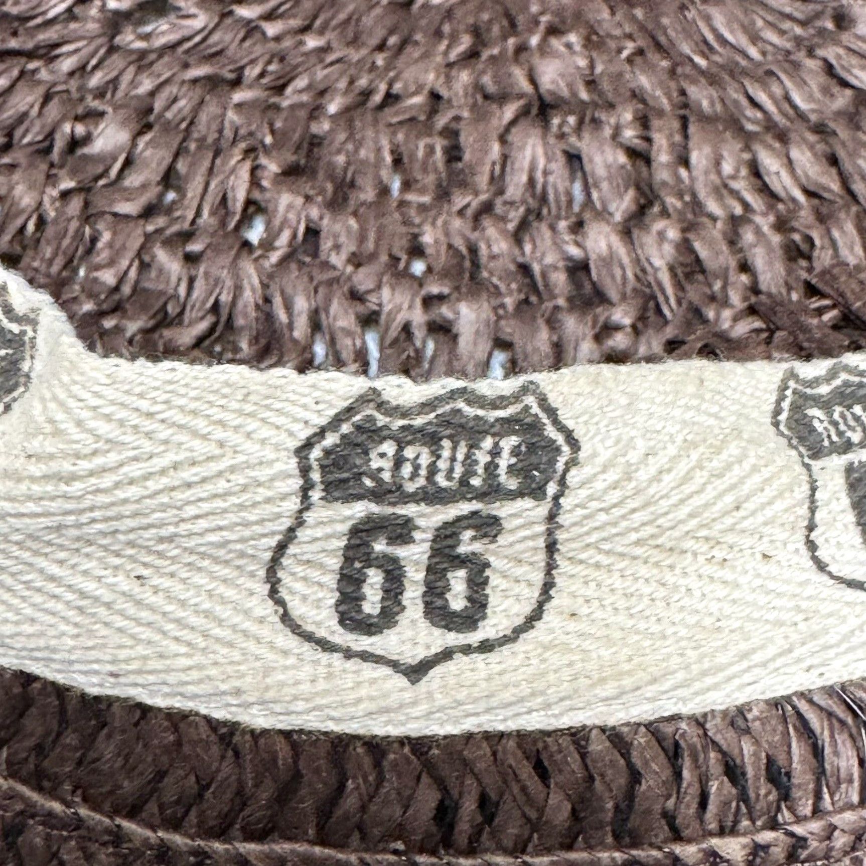 Route 66 Route 66 Sun Hat One Size Women Brown Straw Floppy Boho Beach Travel Hippie Festival 90s Retro Western Y2K Size ONE SIZE - 7 Thumbnail