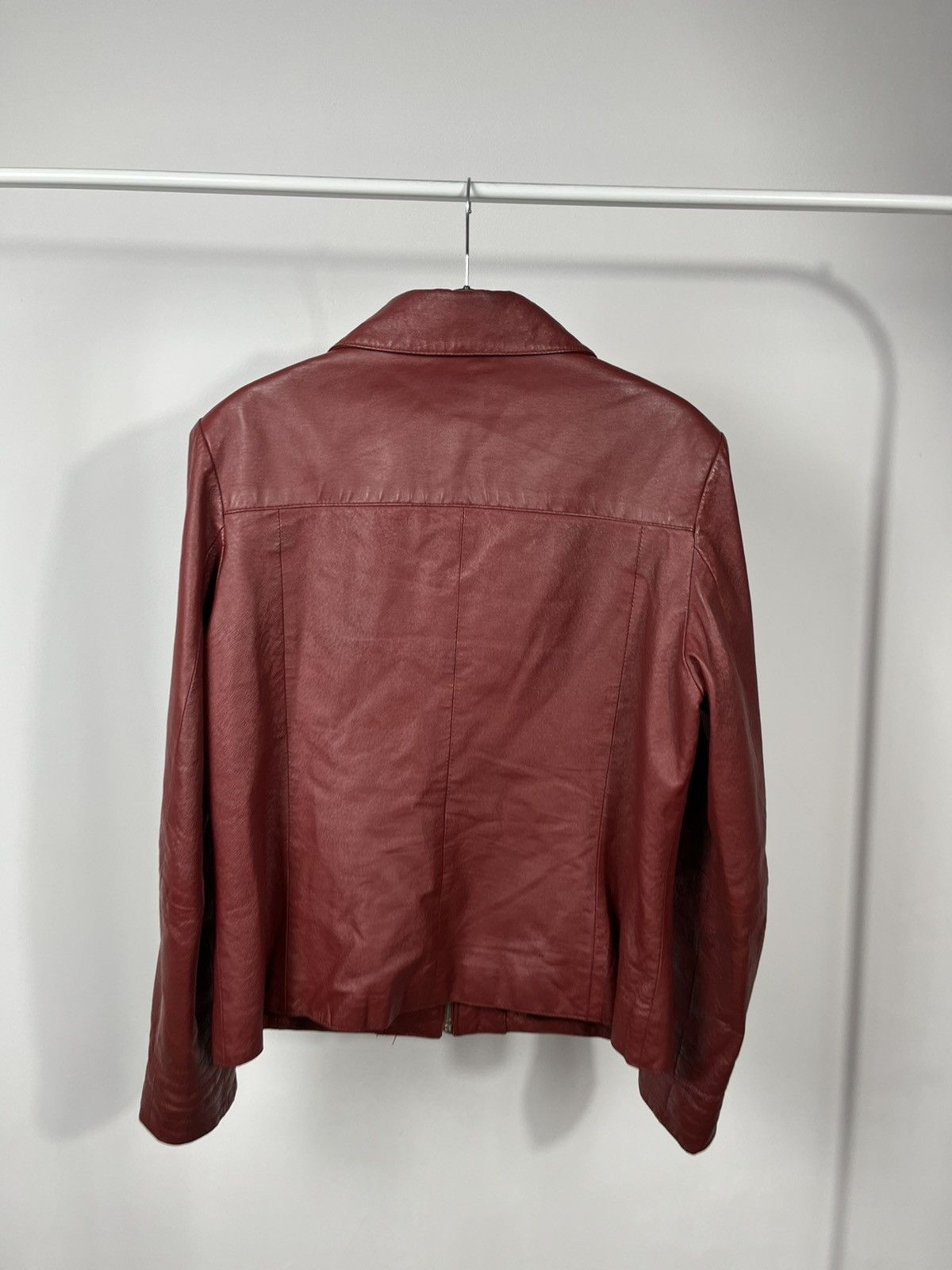 Leather Vintage Red Leather Jacket Womens Size 40 Zip Front Size S / US 4 / IT 40 - 15 Thumbnail