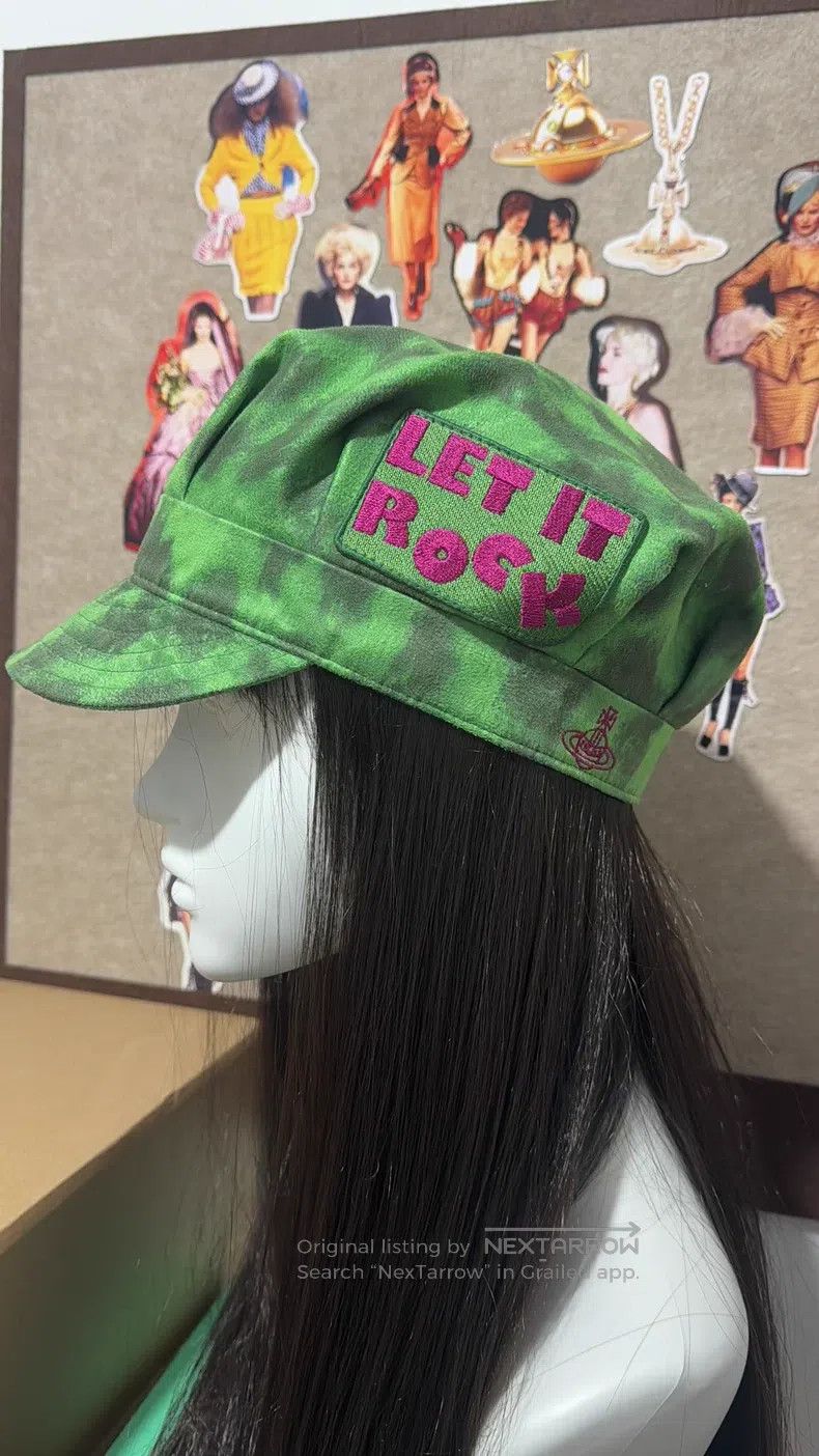 Vivienne Westwood Vivienne Westwood Green leopard print newsboy cap Size ONE SIZE - 2 Thumbnail