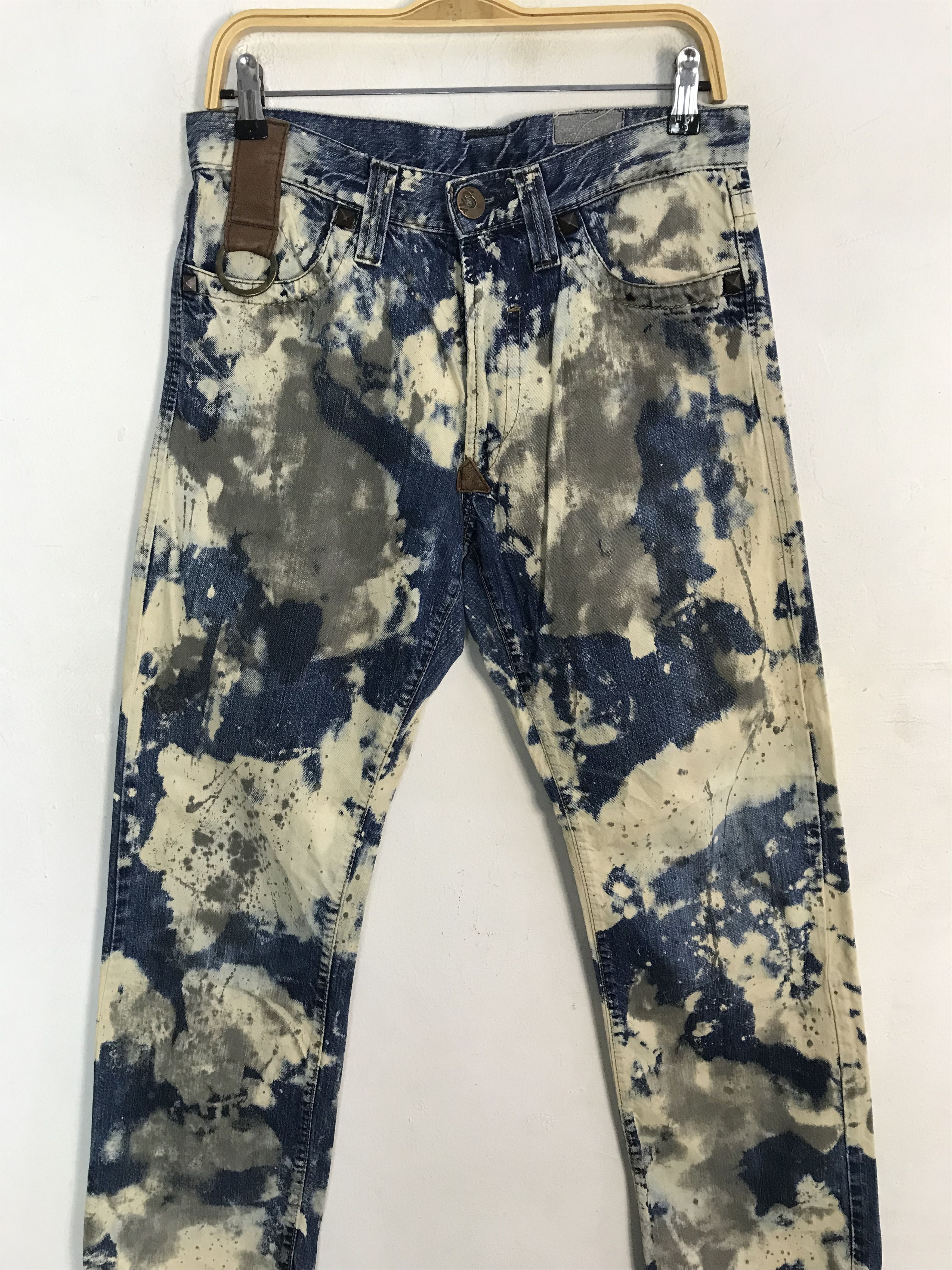 Other Distressed Ayor Bleach Pocessing Denim Jeans Straight Cut Size US 32 / EU 48 - 3 Thumbnail