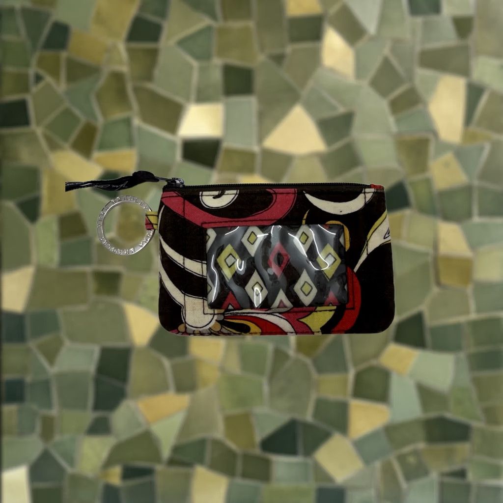 Vera Bradley Vera Bradley Wallet Zip ID Brown Floral Quilted Rectangular Key Ring Women Size ONE SIZE - 1 Thumbnail