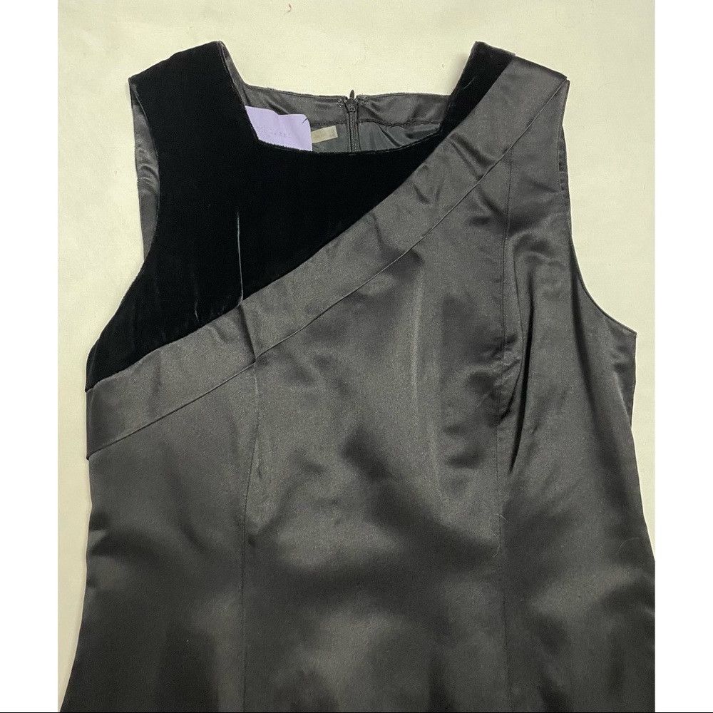 Vera Wang Vera Wang Lavender Label Sheath Silk Velvet Satin Black Dre Size L / US 10 / IT 46 - 6 Thumbnail