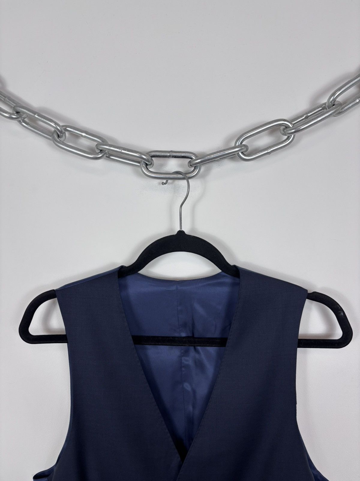 Suitsupply Suitsupply Lazio Men’s Navy Blue Wool Waistcoat Vest Size 34S - 4 Thumbnail