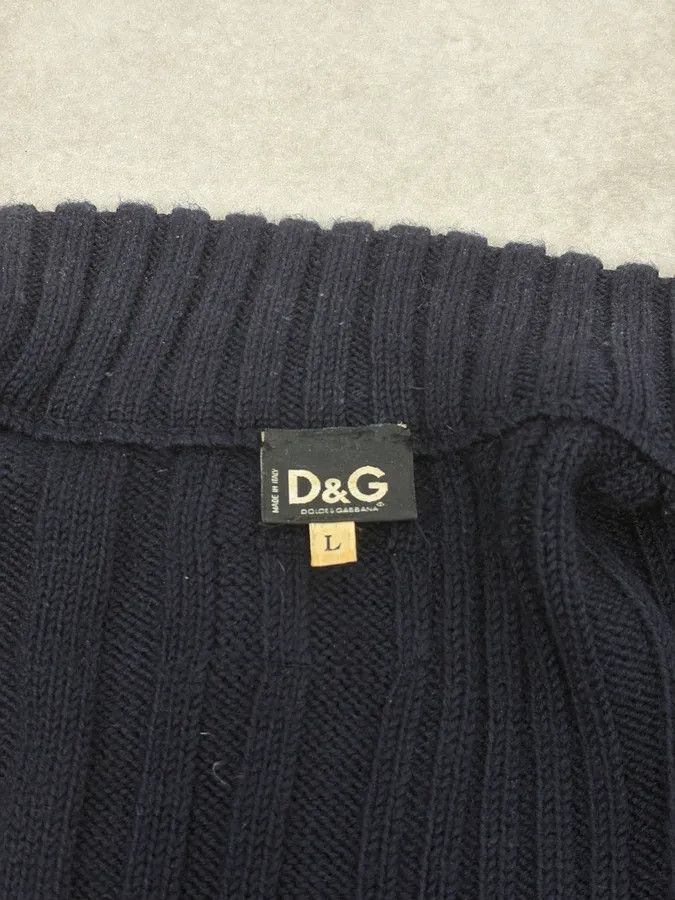 Dolce & Gabbana 2000s Dolce & Gabbana Navy Wool Zip-Up Sweater Size US S / EU 44-46 / 1 - 11 Thumbnail