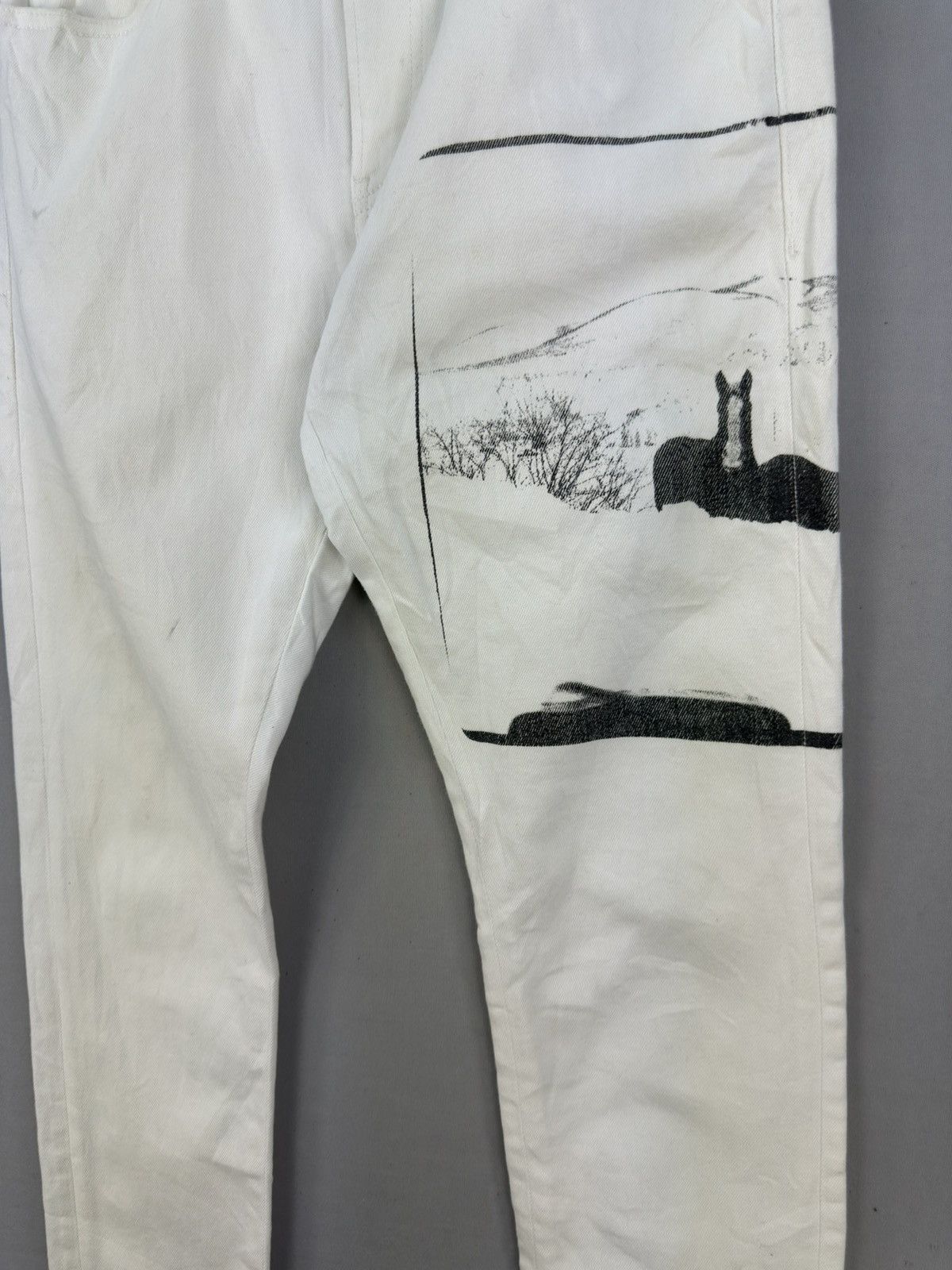 Andy Warhol × Calvin Klein 205W39NYC Calvin Klein X Andy Warhol Visual Art White Denim Jeans Size US 32 / EU 48 - 3 Thumbnail