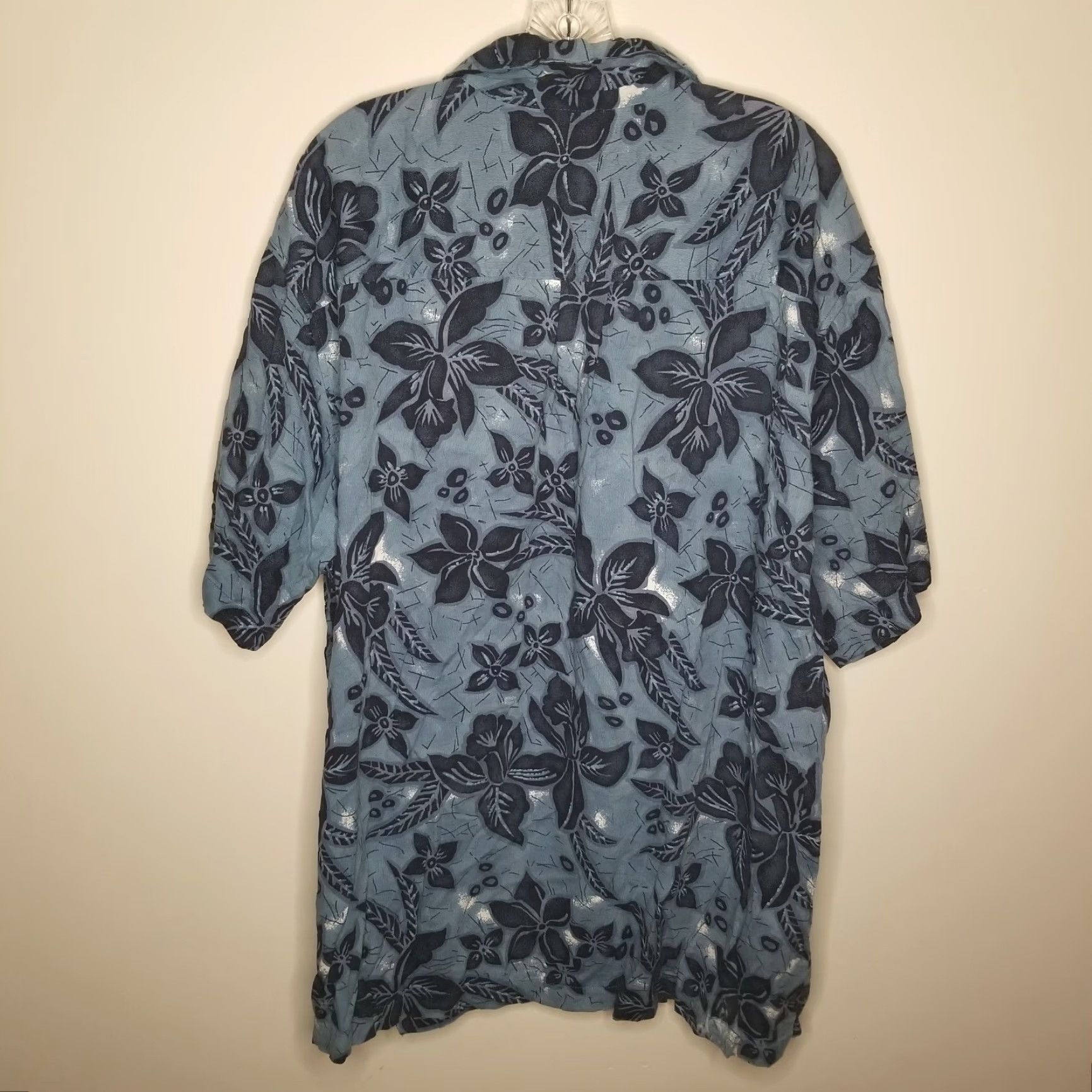 Vintage Northcrest Men’s XL Blue Hawaiian Short Sleeve Button-Up Shirt Size US XL / EU 56 / 4 - 5 Thumbnail