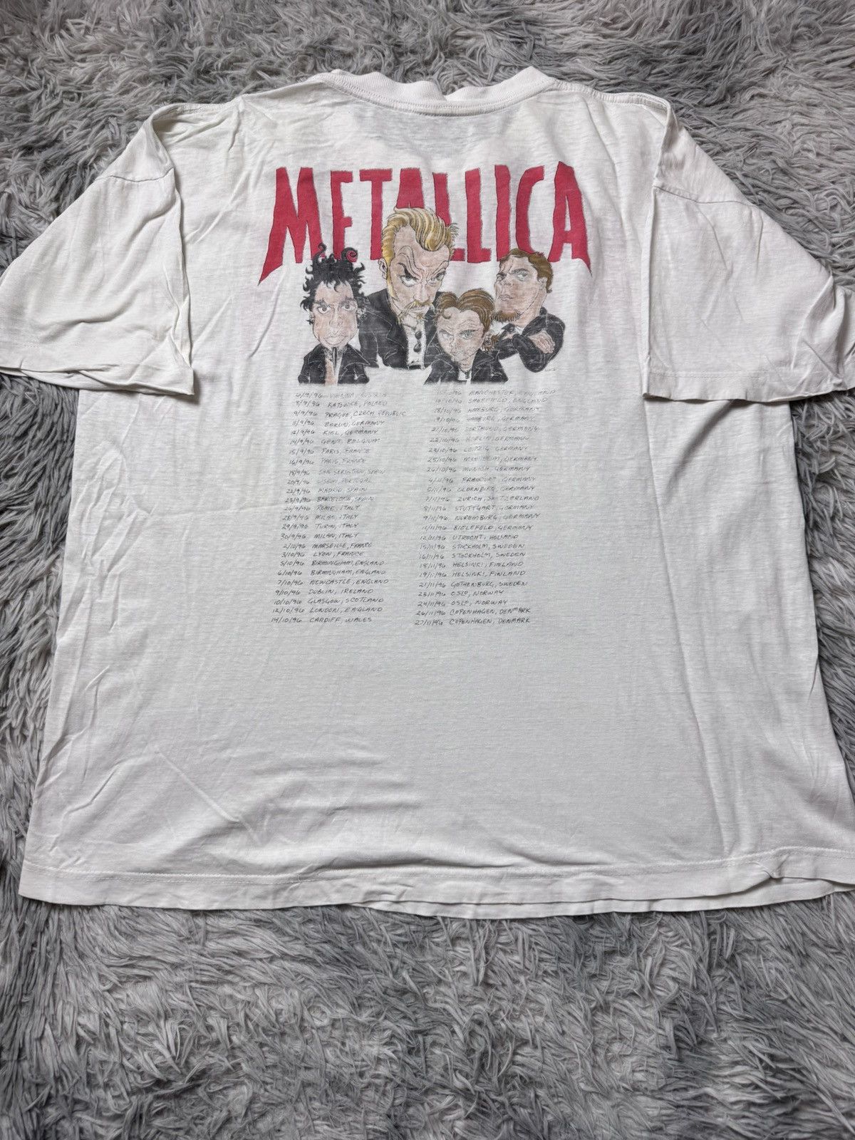 Vintage Metallica 1996 Europe Tour Artwork By Chavez