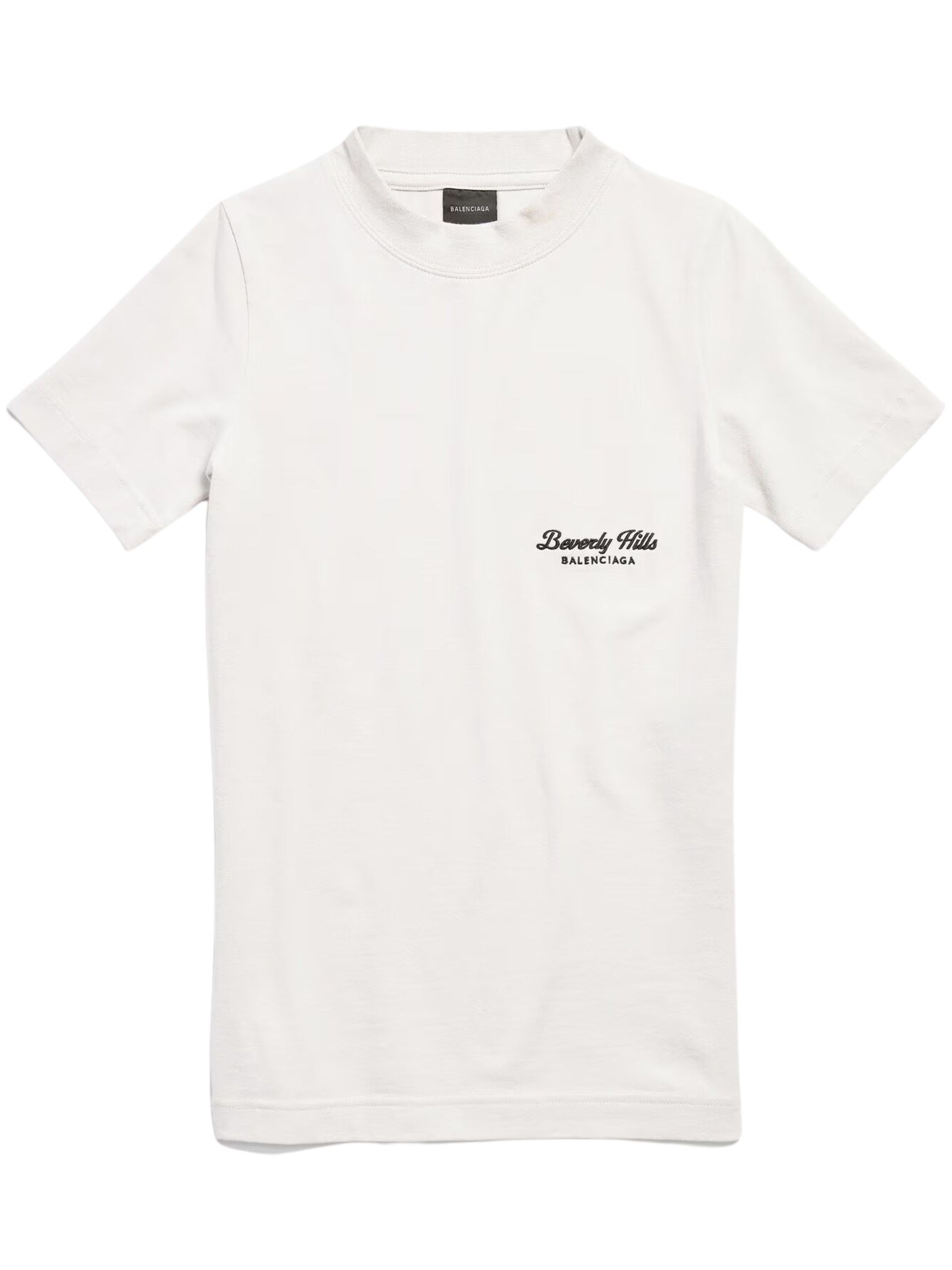 Balenciaga o1tr1nto1125 Beverly Hills T-Shirt Fitted in Ivory Size US M / EU 48-50 / 2 - 1 Thumbnail