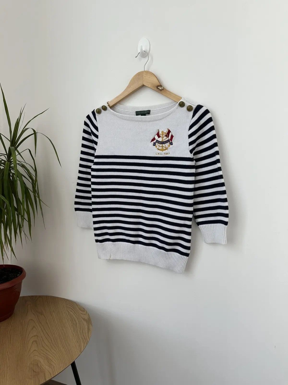 Polo Ralph Lauren Vintage Polo Ralph Lauren Yachting Striped Knit Womens Sweater Size US XS / EU 42 / 0 - 2 Thumbnail