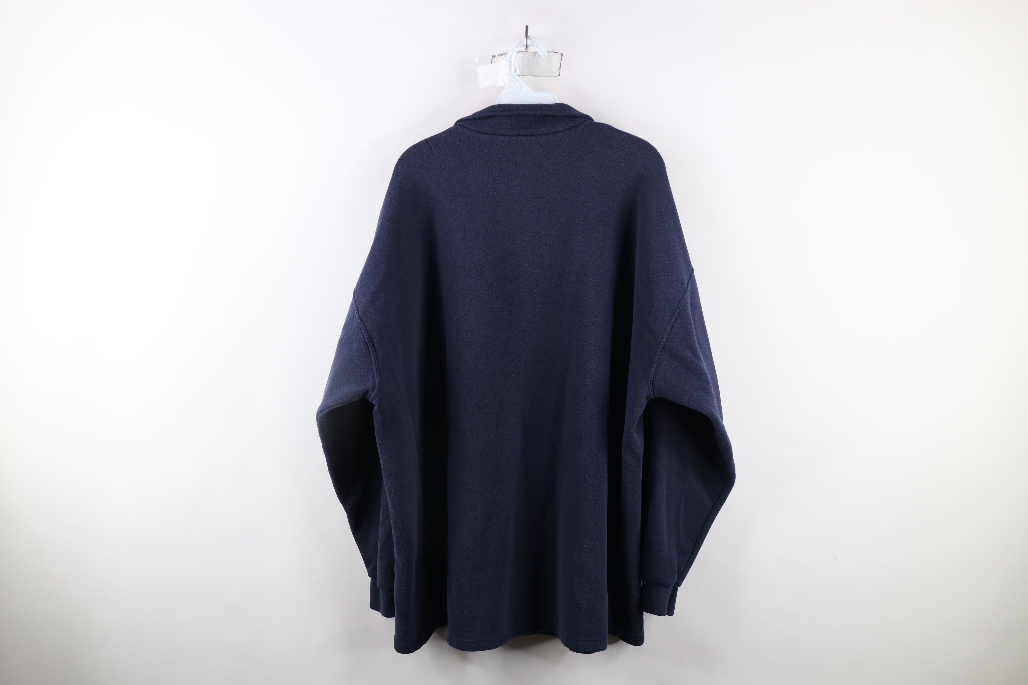 Vintage Vintage 90s Streetwear Heavyweight Half Zip Sweatshirt Blue Size US XXL / EU 58 / 5 - 7 Thumbnail