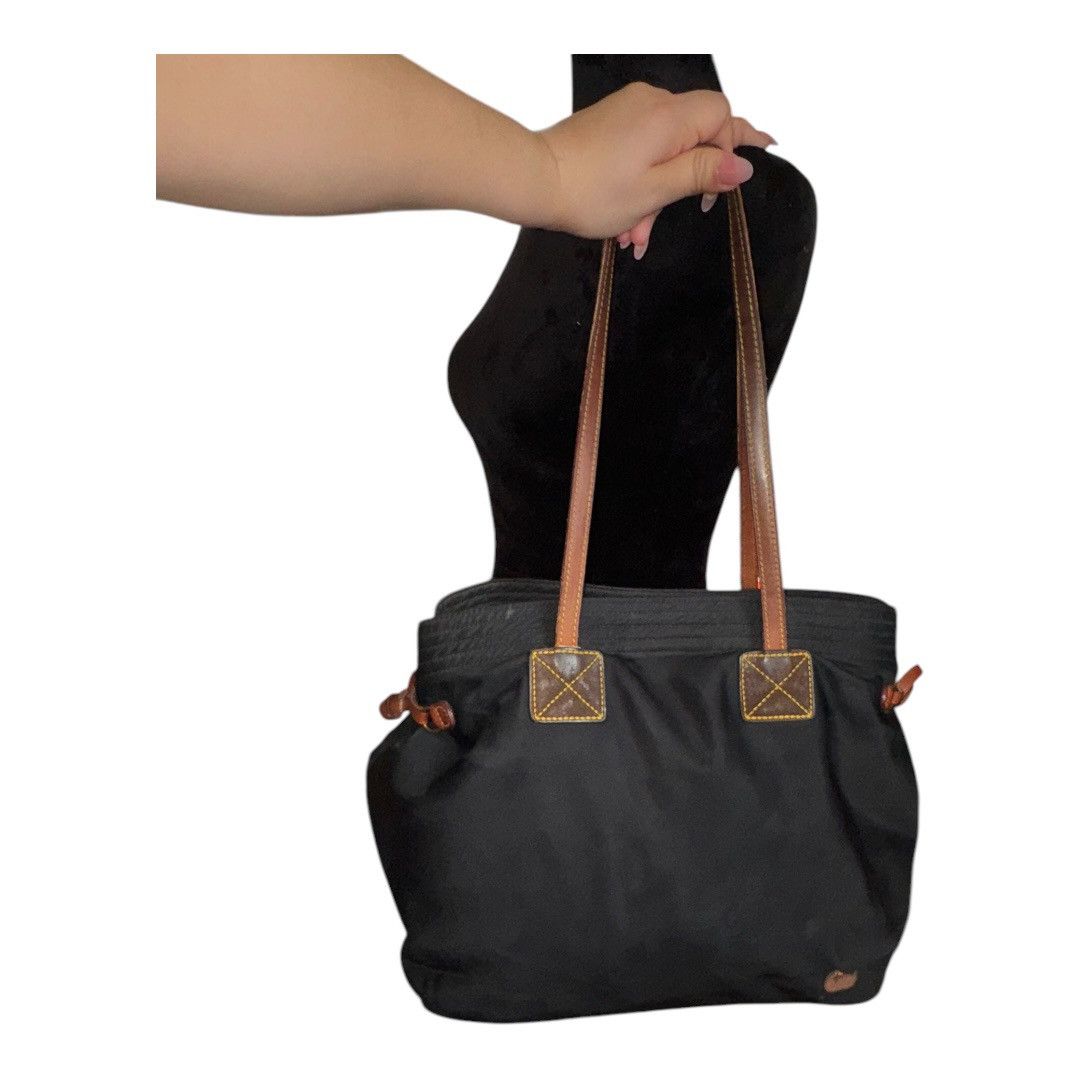 Dooney & Bourke Dooney And Bourke Nylon Tote Handbag Bucket Purse Black Brow Size ONE SIZE - 1 Thumbnail