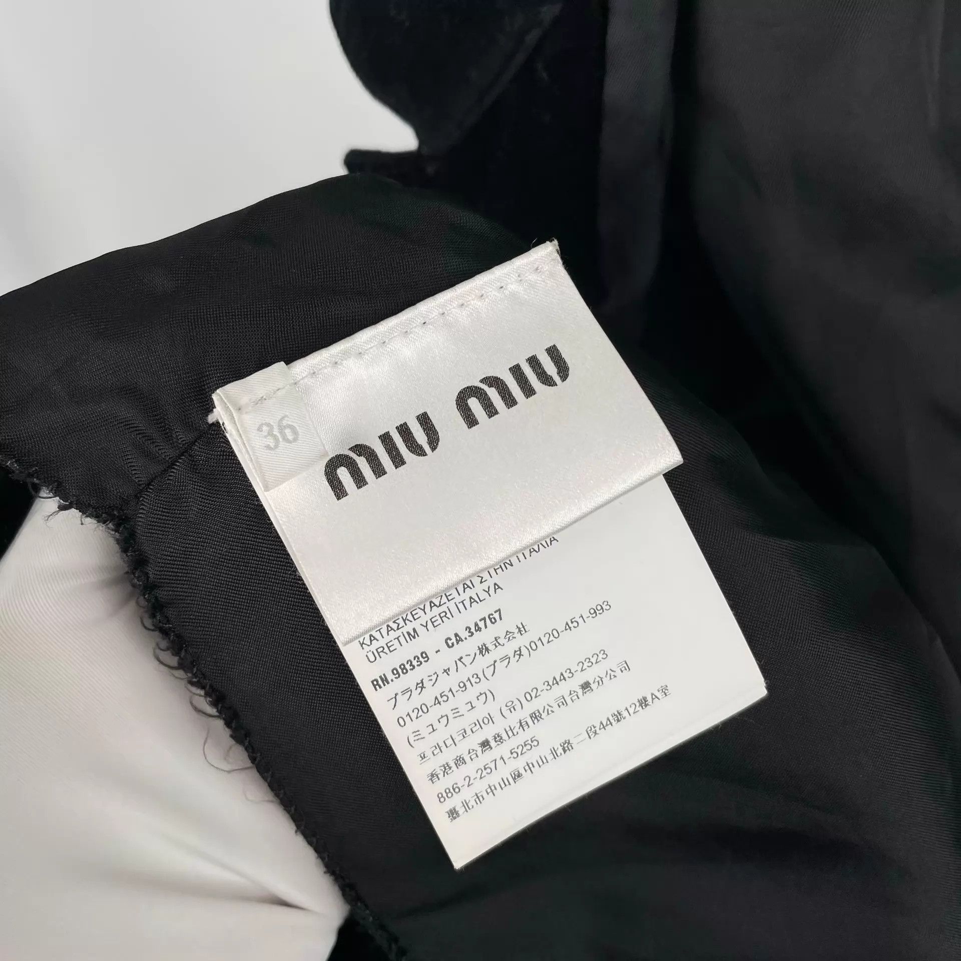 Miu Miu MIU MIU Women's Corduroy Black Jacket 36 Size XS / US 0-2 / IT 36-38 - 5 Thumbnail