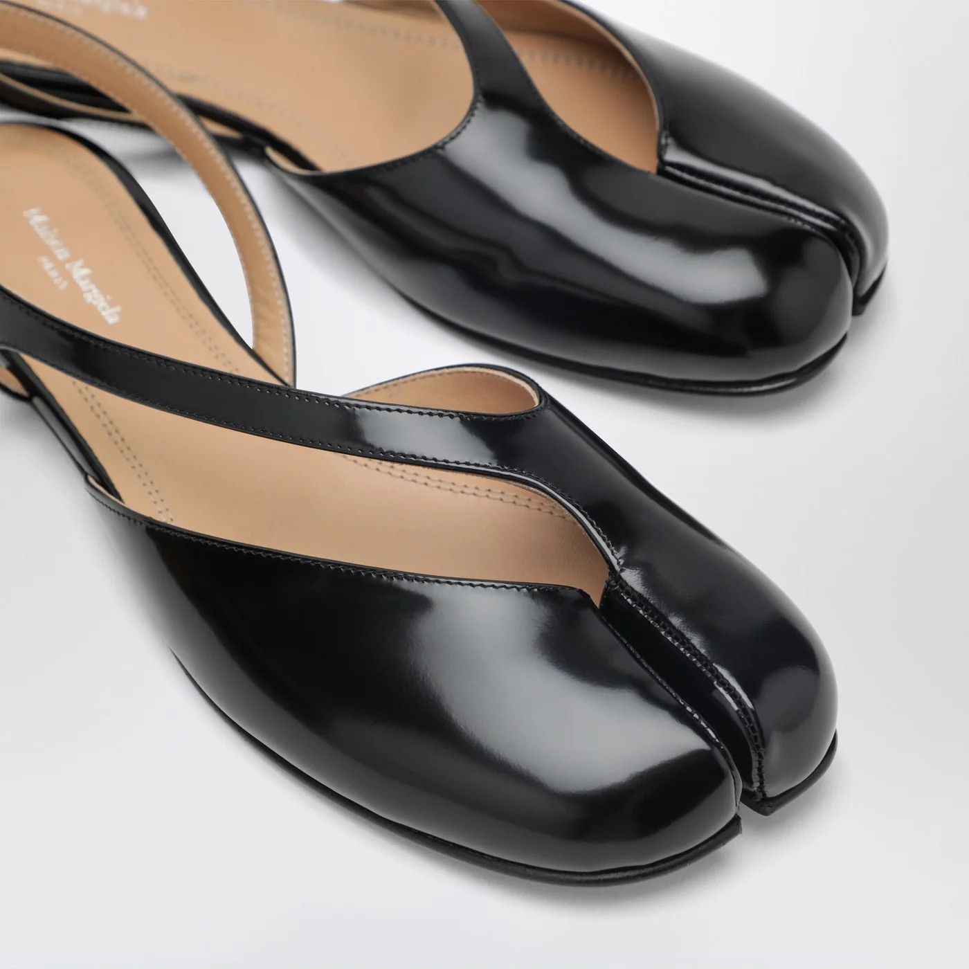 Maison Margiela o1d2blof0426 Leather Tabi Slingback Sandals in Black Size US 9.5 / IT 39.5 - 5 Thumbnail