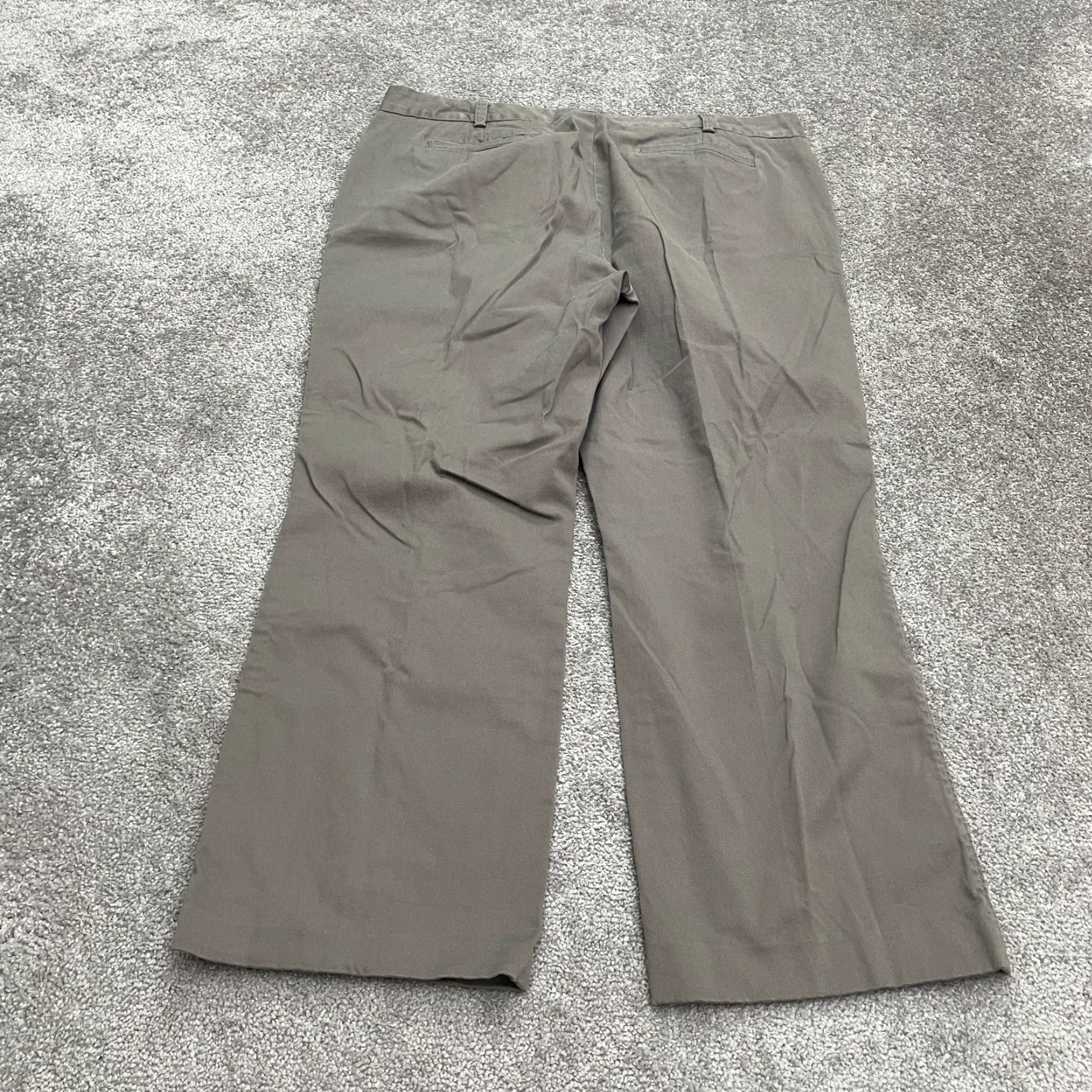 Lands' End Lands' End Chino Pants Womens 16 Brown Mid Rise Straight Flat Front Casual Workwear Size 38" / US 16 / IT 52 - 2 Thumbnail