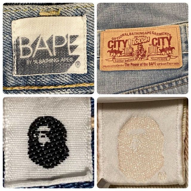 Bape BAPE LOGO Denim Pants a bathing ape NIGO ★size M Size US 32 / EU 48 - 9 Thumbnail