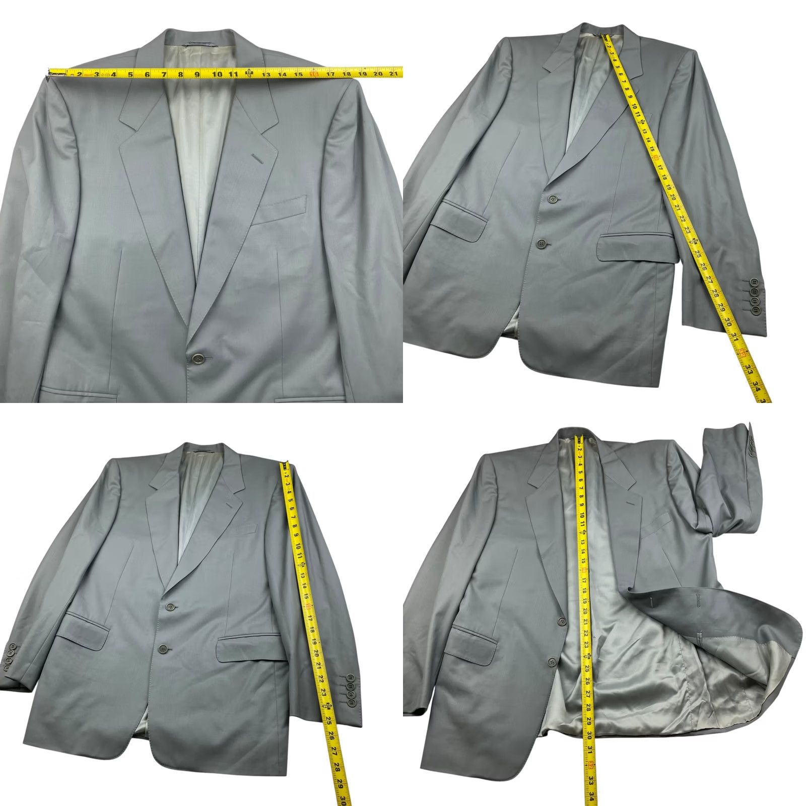 Canali Canali Men's Blazer Wool 2-Button Navy Sage Green 40R Italy Size 40R - 9 Thumbnail