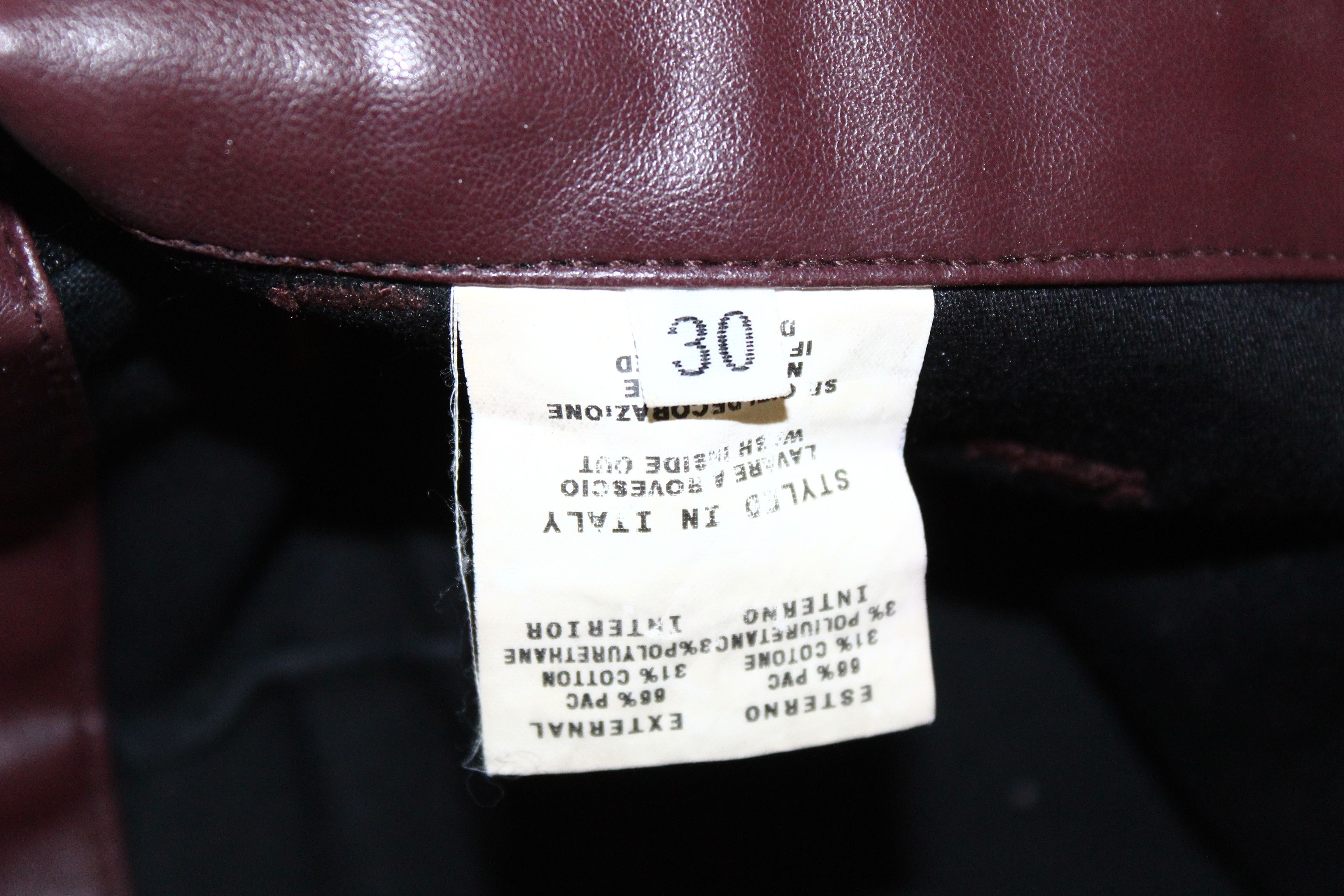 Indian Motorcycle 90s Vtg Indians Double Knee Zipper Faux Leather Biker Pants Size US 30 / EU 46 - 9 Thumbnail