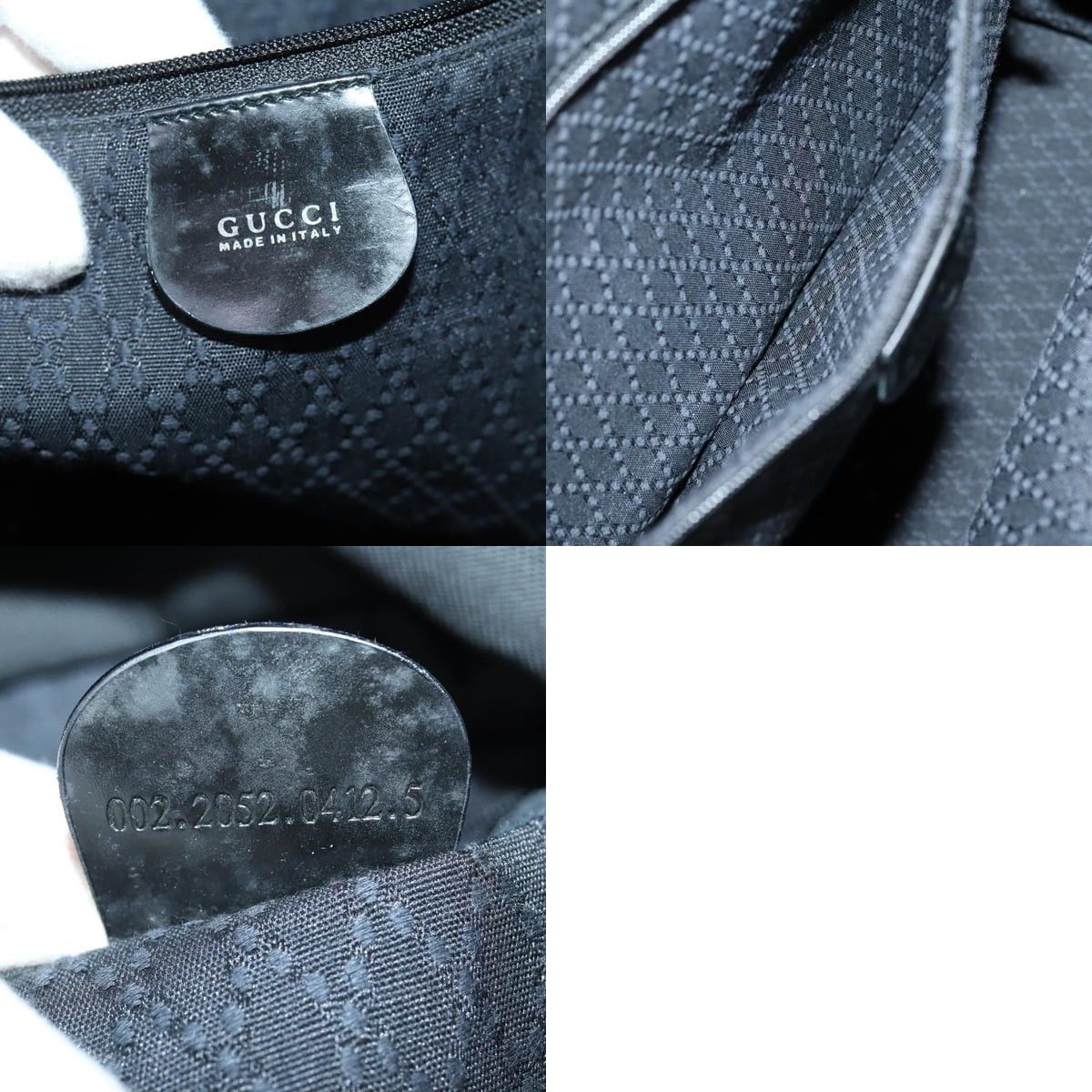 Gucci GUCCI Bamboo Tote Bag Nylon Black Silver 002 2052 0412 5 Size ONE SIZE - 12 Thumbnail