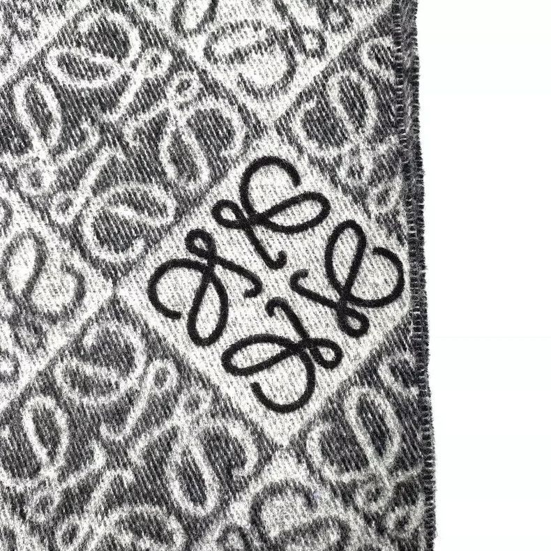 Loewe LOEWE Dark grey woolen scarf Size ONE SIZE - 3 Thumbnail